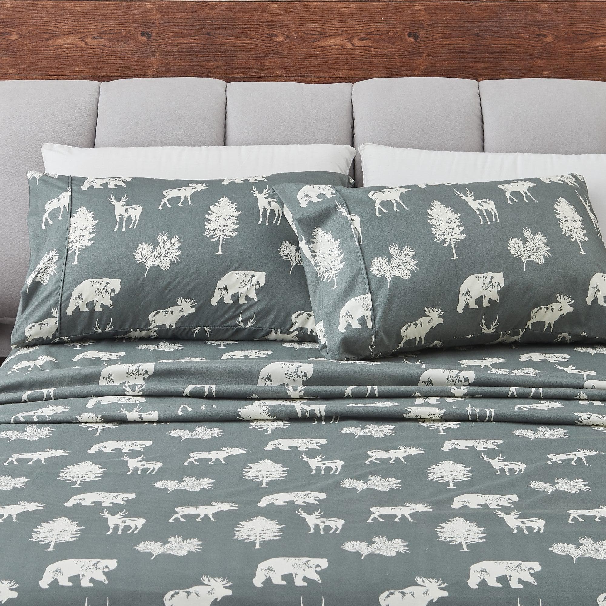 4-Piece Lodge Microfiber Sheet - Mountain Ridge Collection
