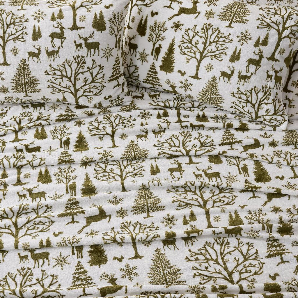 4-Piece Printed Plush Sheet - Velvet Luxe Collection