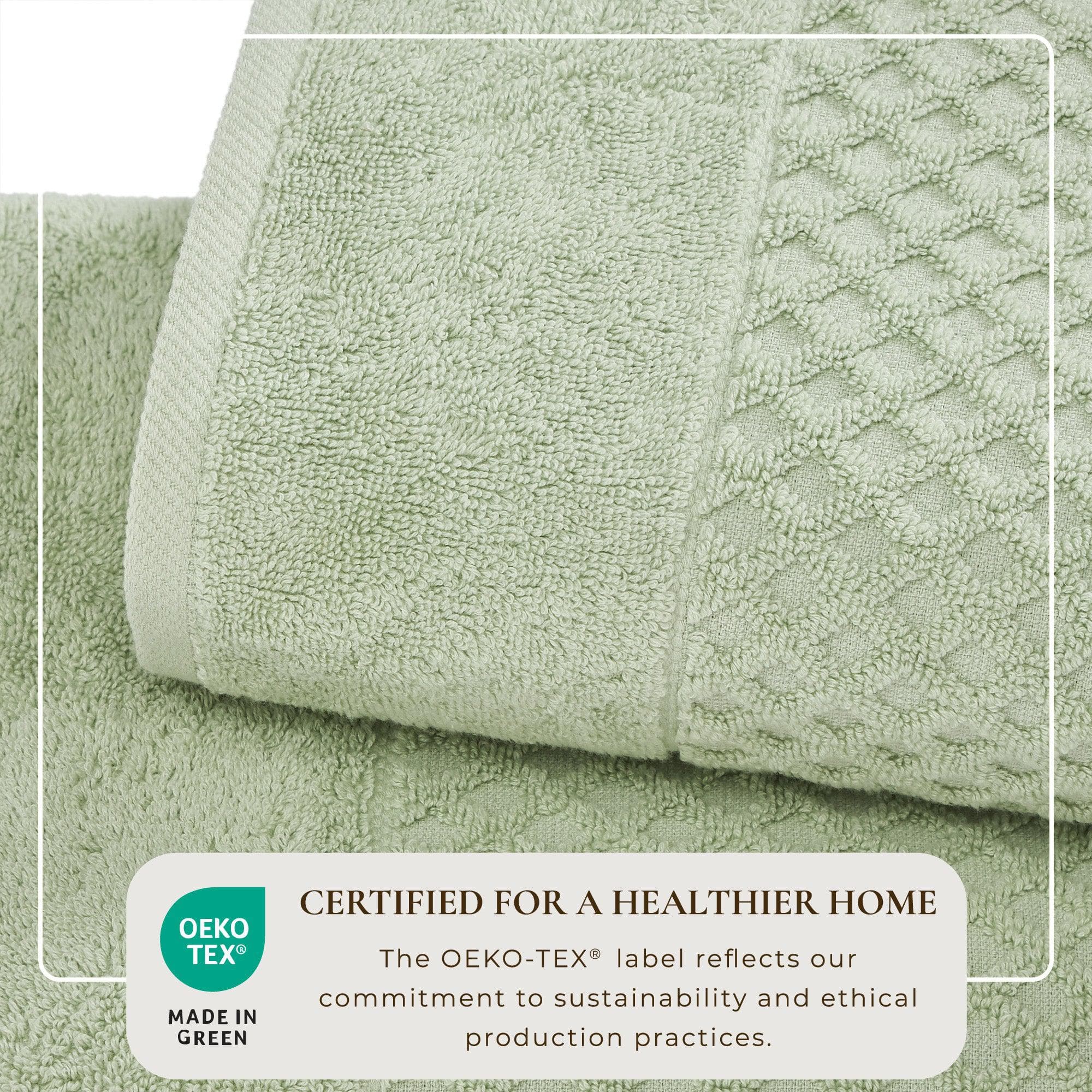 Cotton Diamond Waffle Weave Bath Towel Set - Grayson Collection