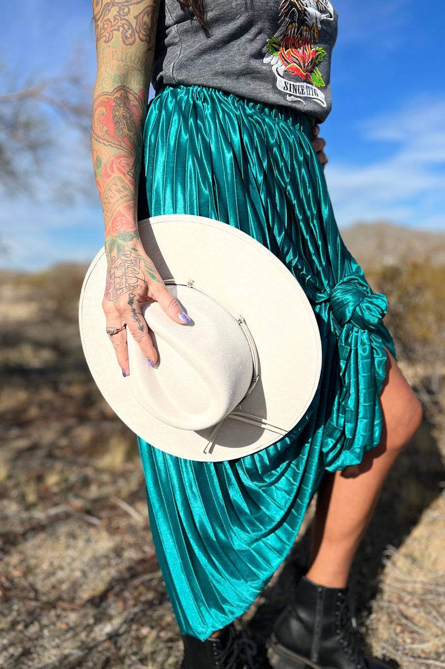 Cream Wide Brim Ivory Hat -clearance