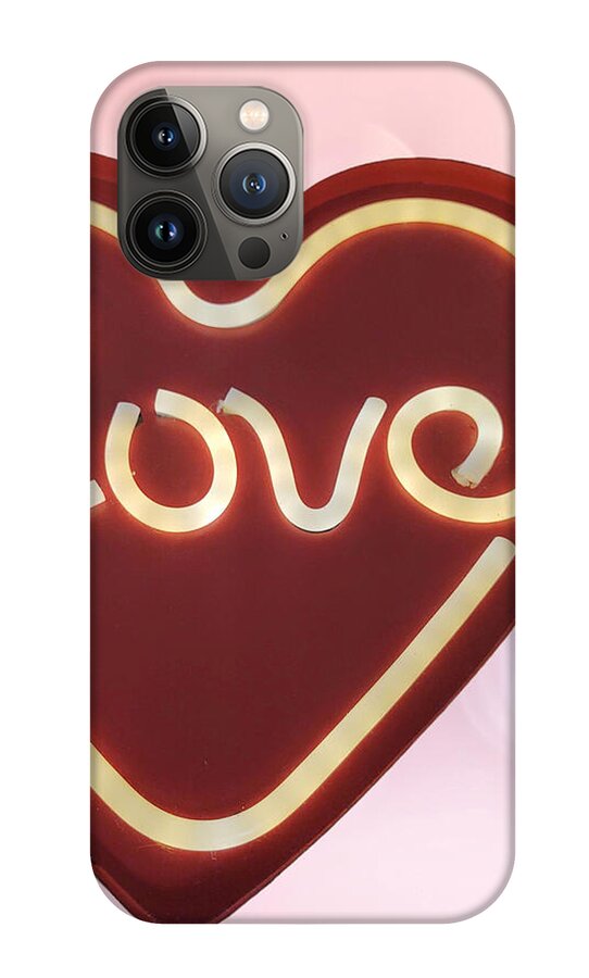 Heart-Shaped Love Neon Sign - Phone Case