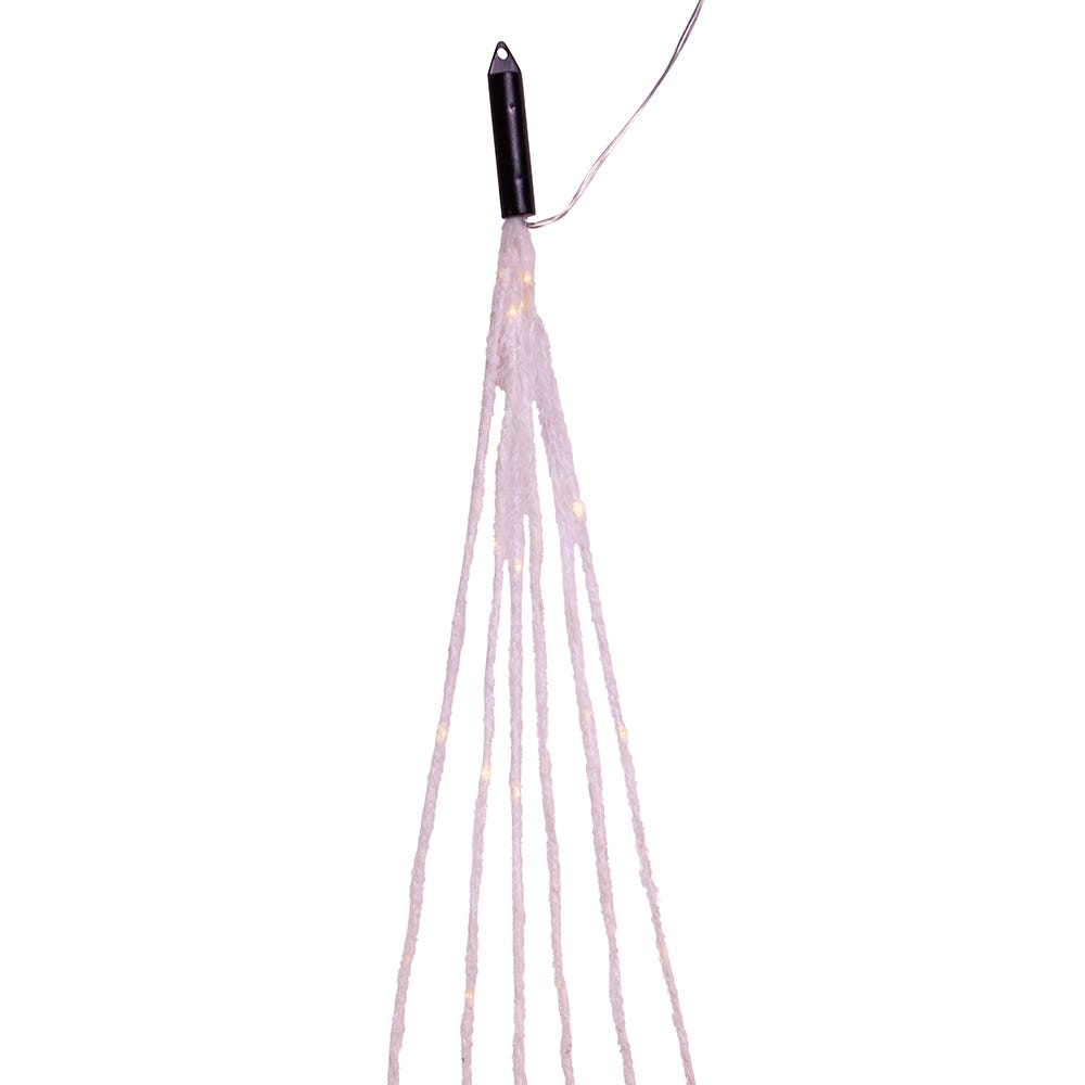 120-Light White Fuzzy Multi-Strand With Warm White LED Lights