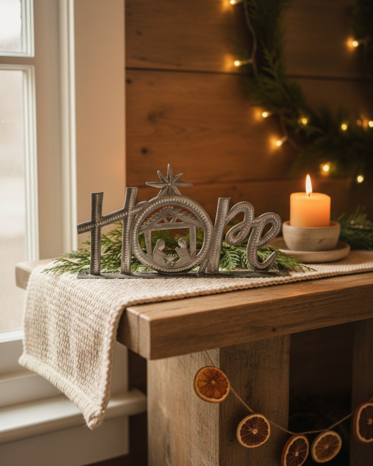 Hope Standing Metal Art