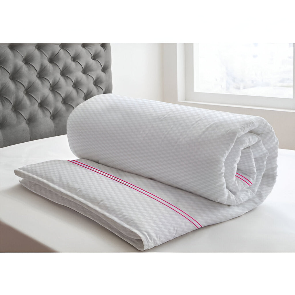 400TC Cotton Double Embroidery Sateen Microcheck Duvet Cover Set