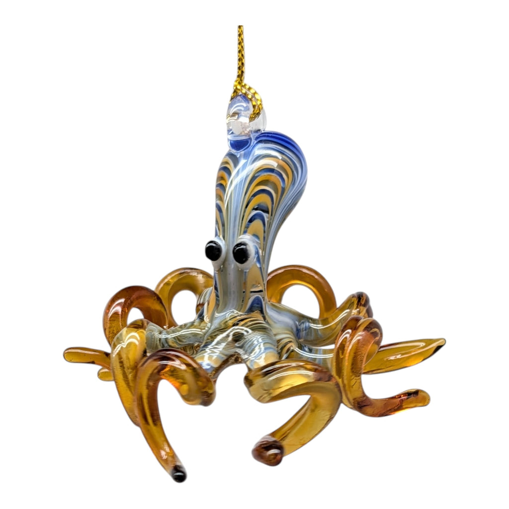 Egyptian Blown Glass Sea Life Ornament - Octopus