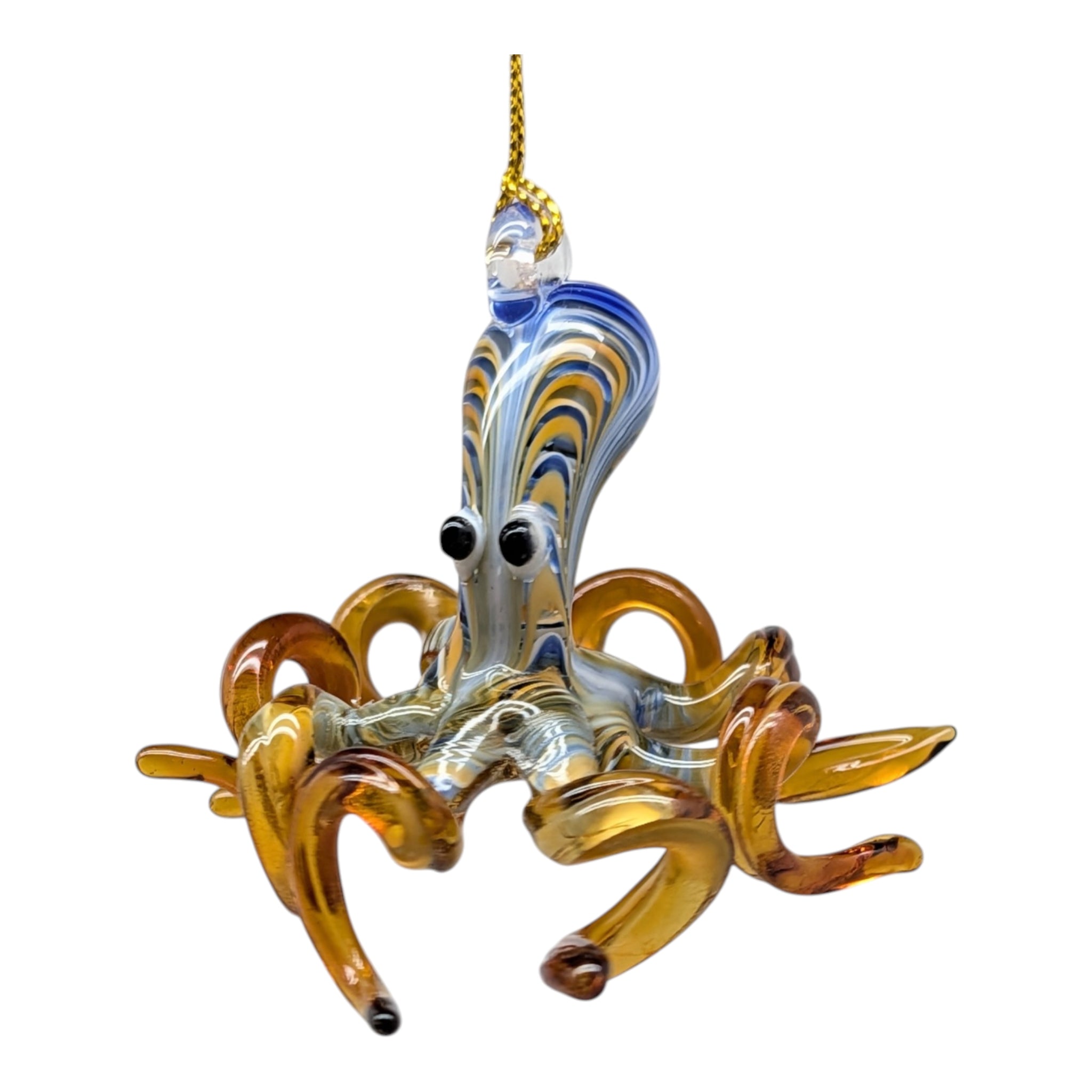 Egyptian Blown Glass Sea Life Ornament - Octopus