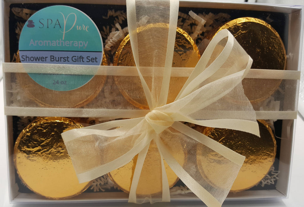 Gift Set with 6 Aromatherapy Shower Tablets - Best Sellers - 100% Essential Oil Blends