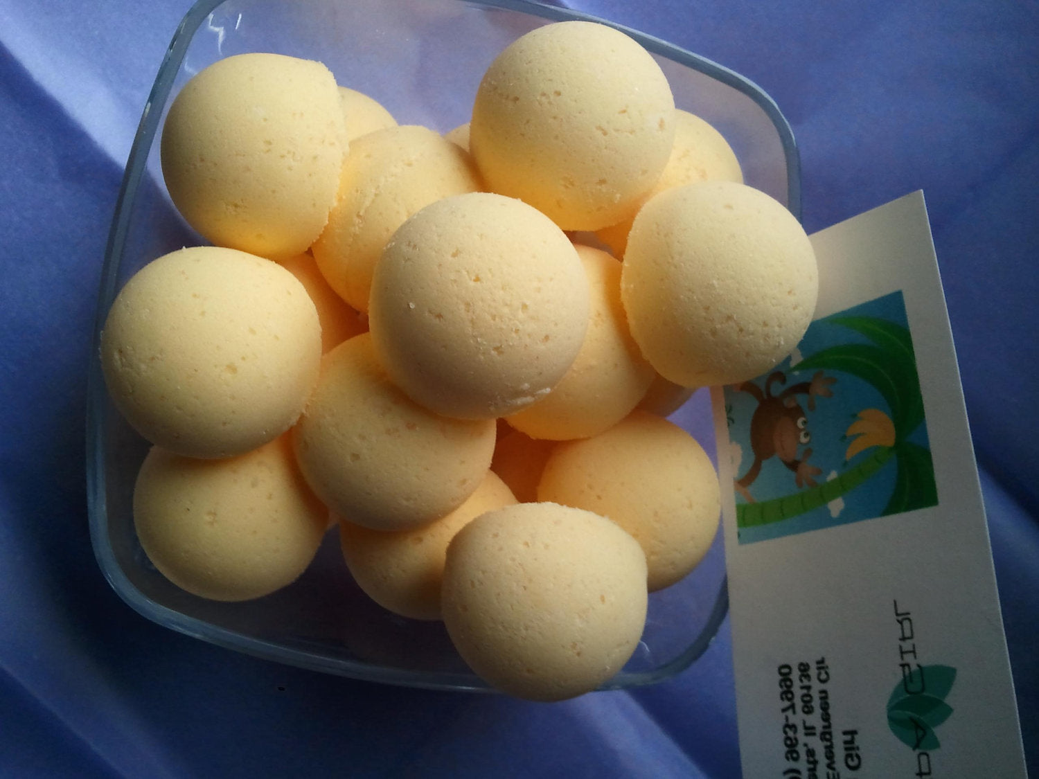 14 bath bombs in Monkey Farts fragrance, ultra moisturizing, bath fizzies, great for kids...and adults too
