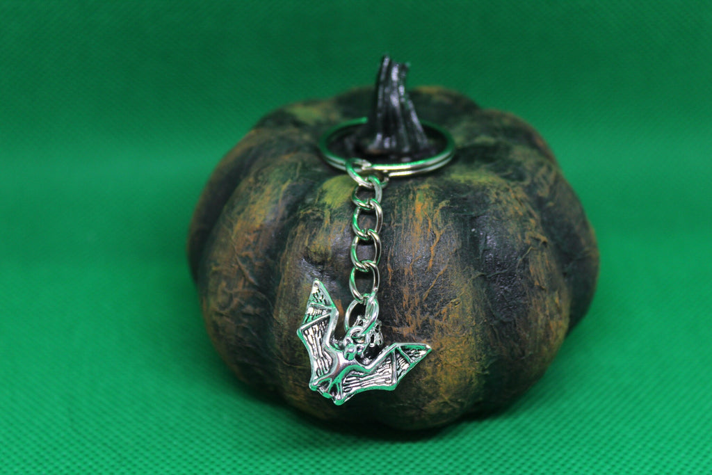 Bat Cat's Eye Keychain Charm Zipper Pull Crystal Witch Witchy Jewelry Witchcraft Metaphysical