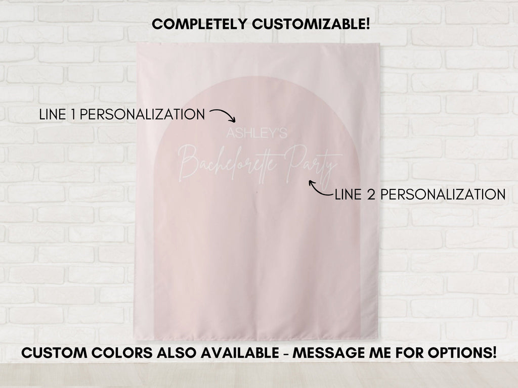 Arch & Custom Text Party Banner