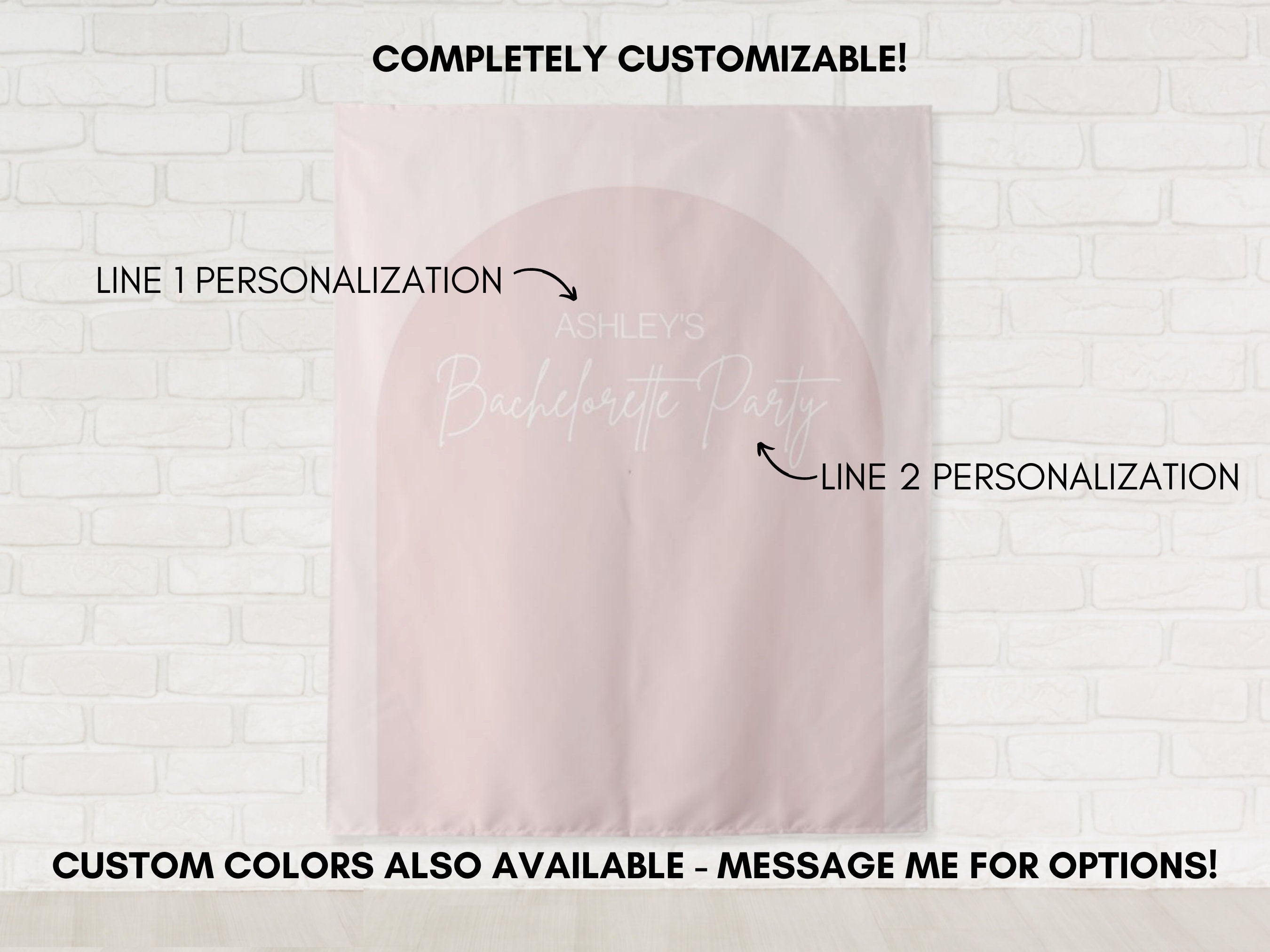 Arch & Custom Text Party Banner