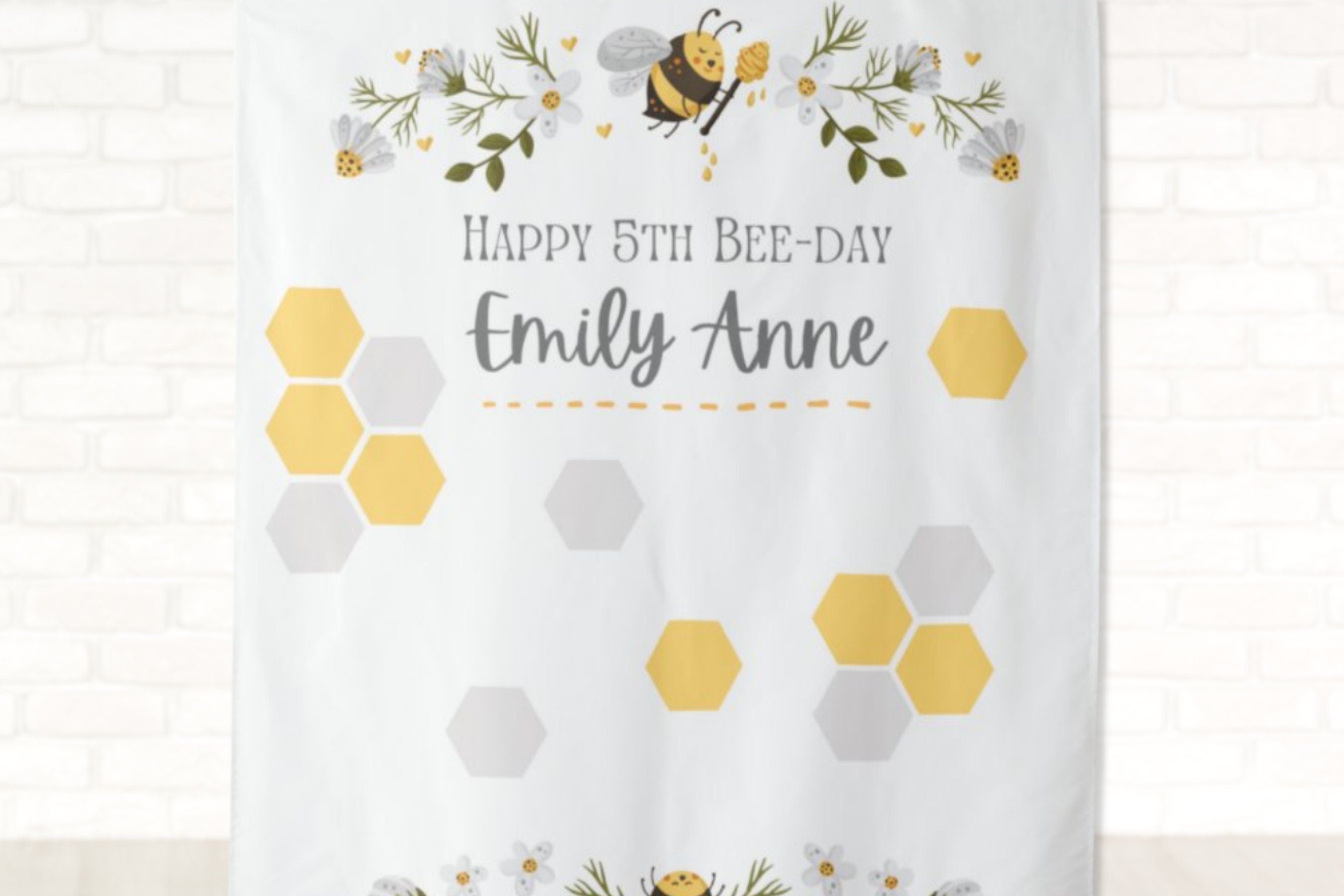 Bee-Day Party Bumble Bee Banner