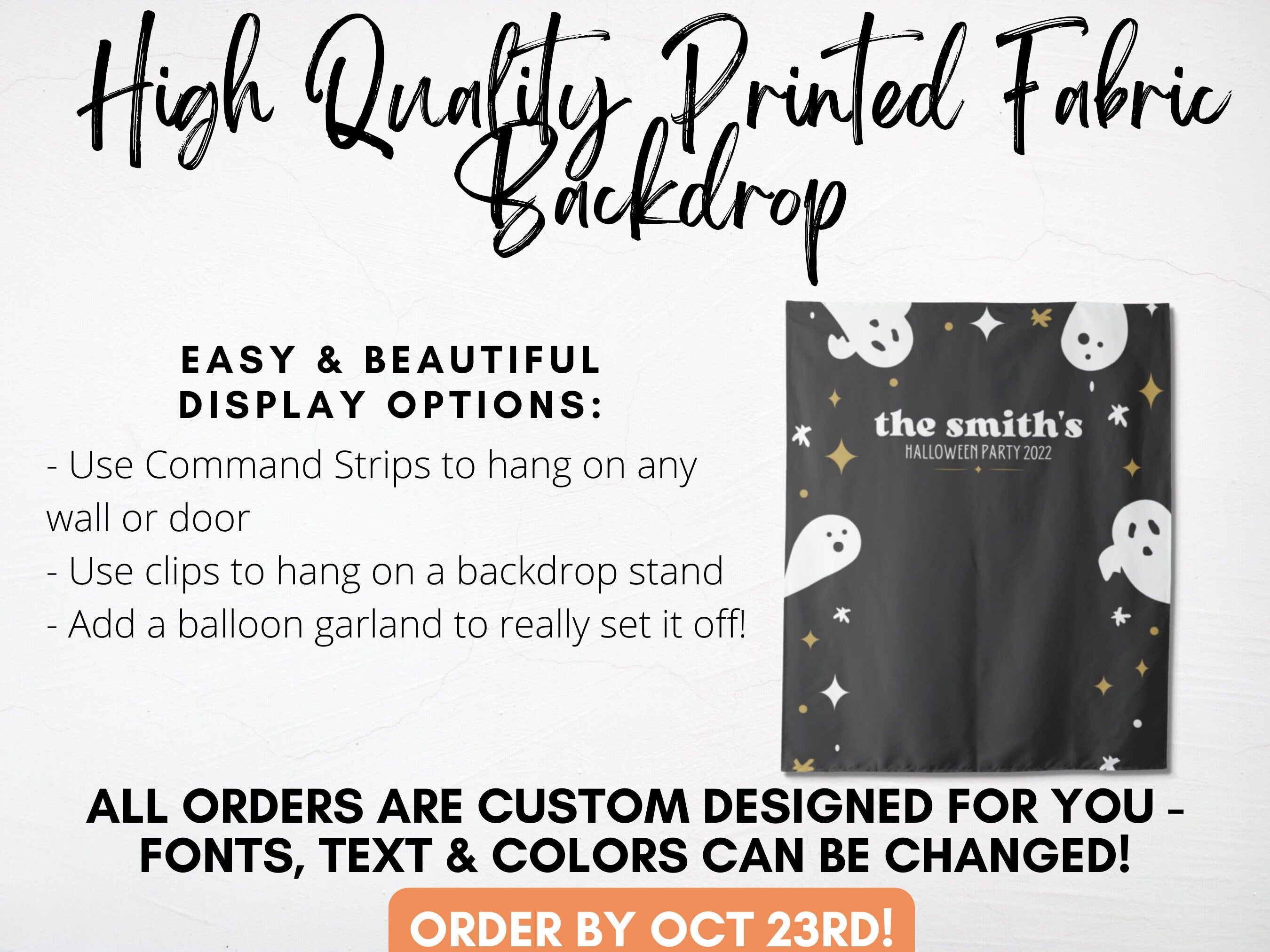 Custom Retro Ghost Halloween Party Banner