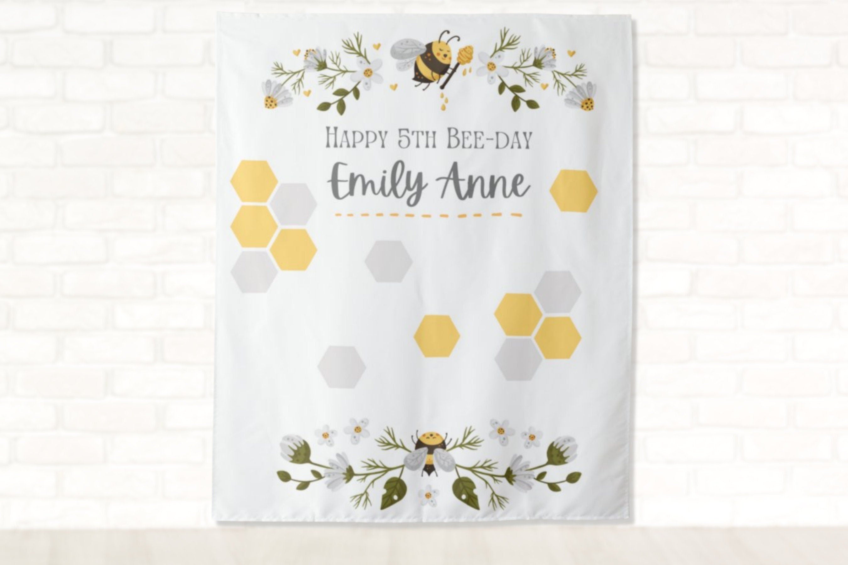 Bee-Day Party Bumble Bee Banner
