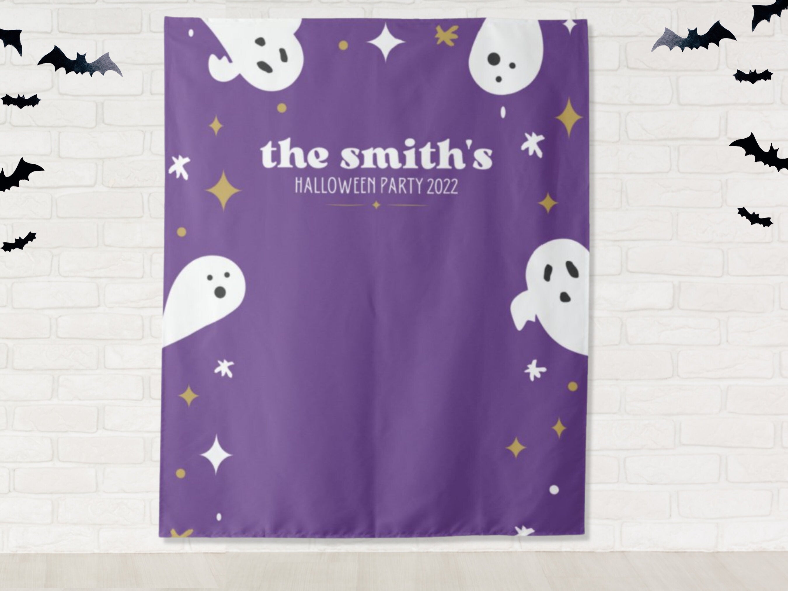 Custom Retro Ghost Halloween Party Banner