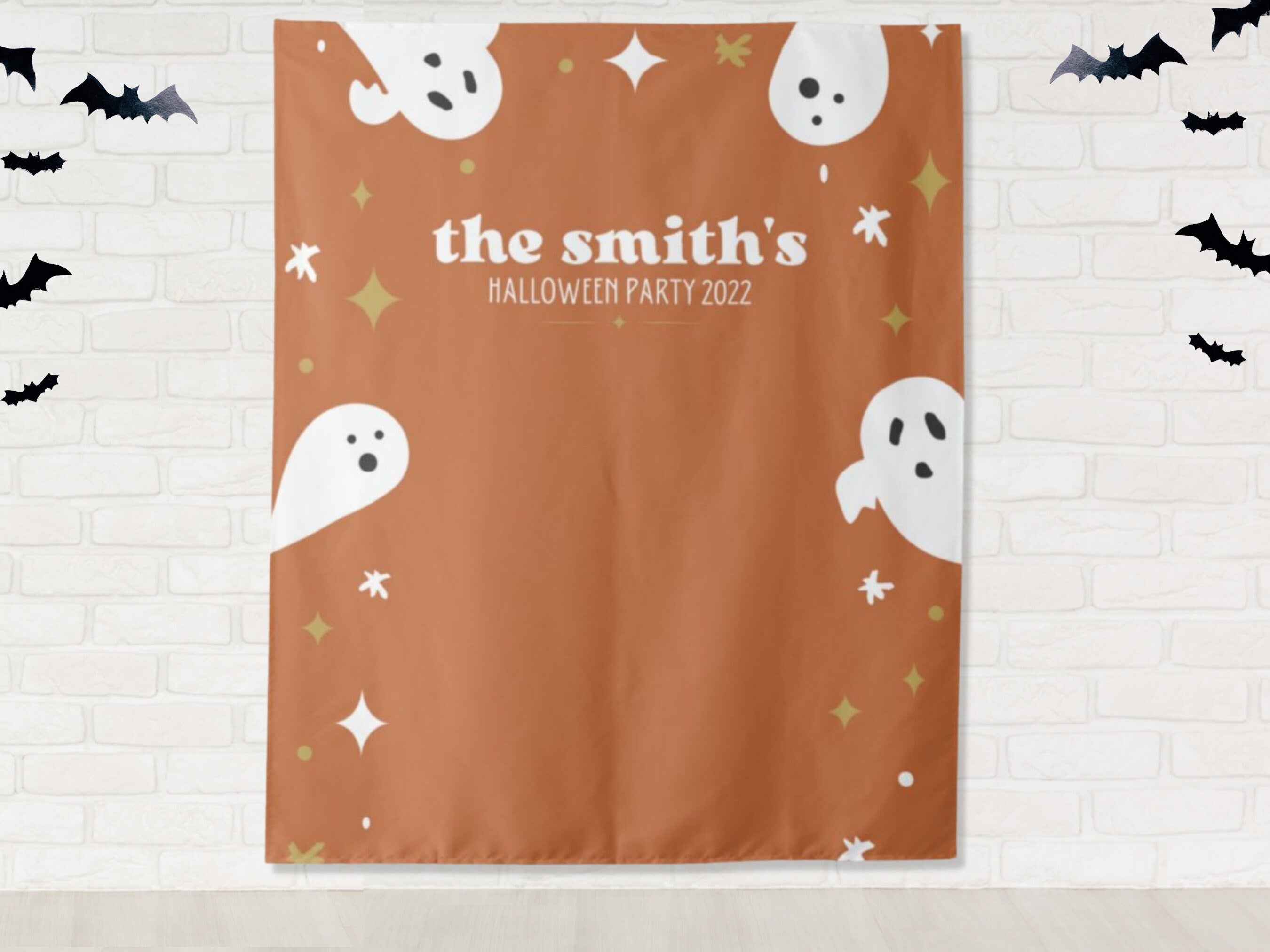 Custom Retro Ghost Halloween Party Banner