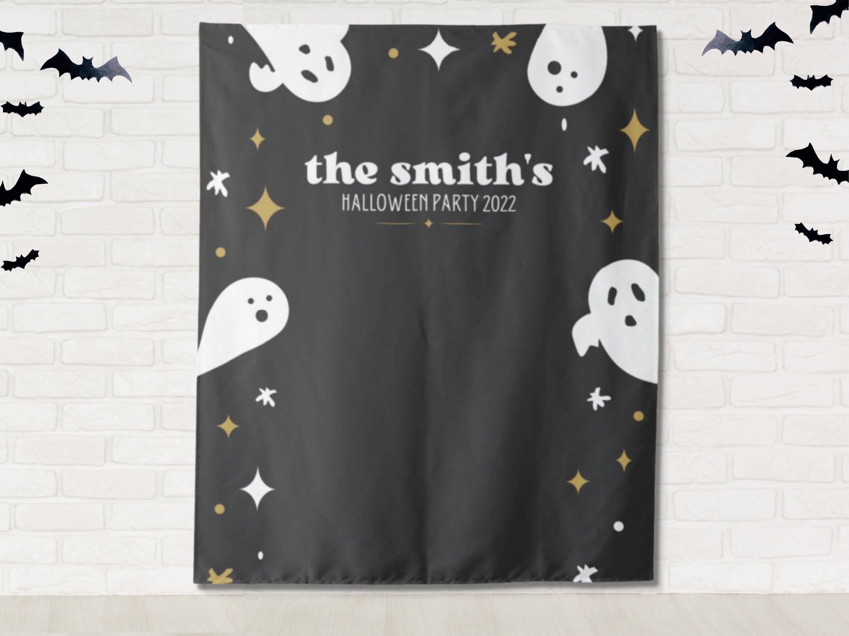Custom Retro Ghost Halloween Party Banner