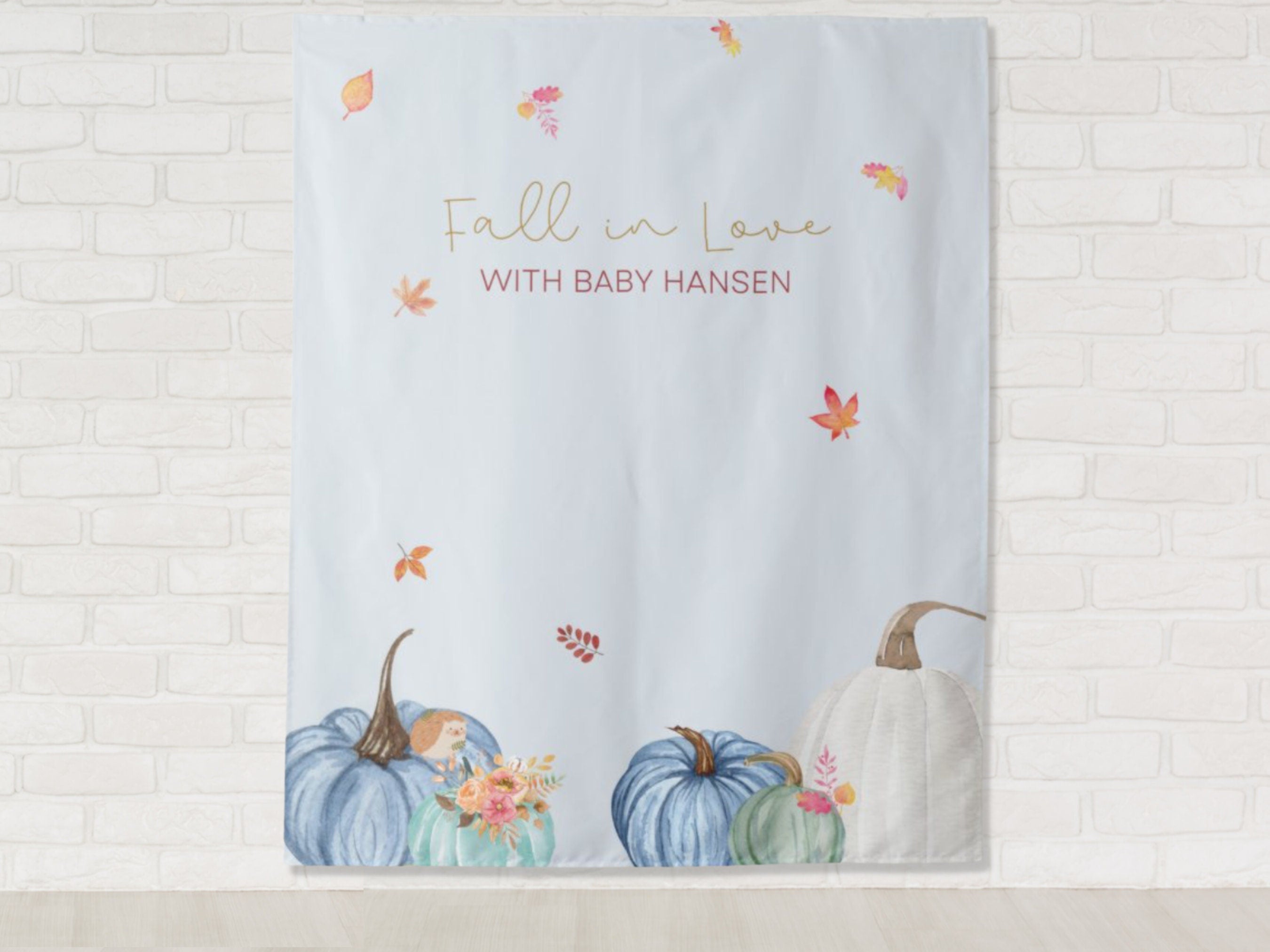 Floral & Pumpkins Fall in Love Banner