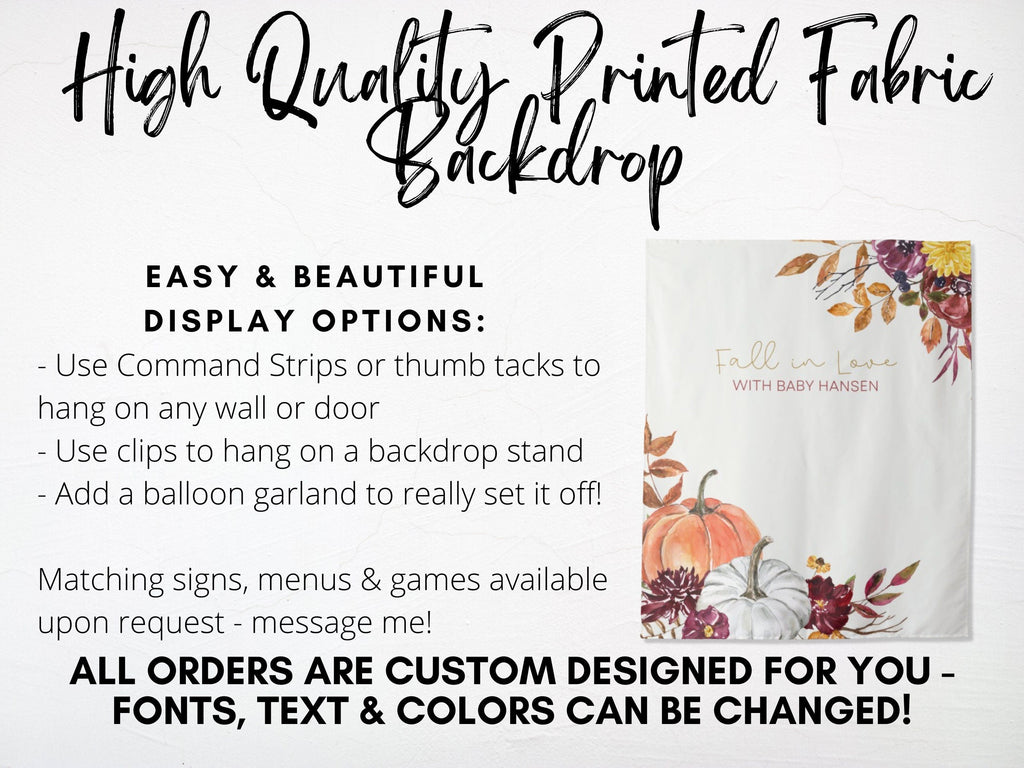 Watercolor Autumn Floral Fall in Love Banner