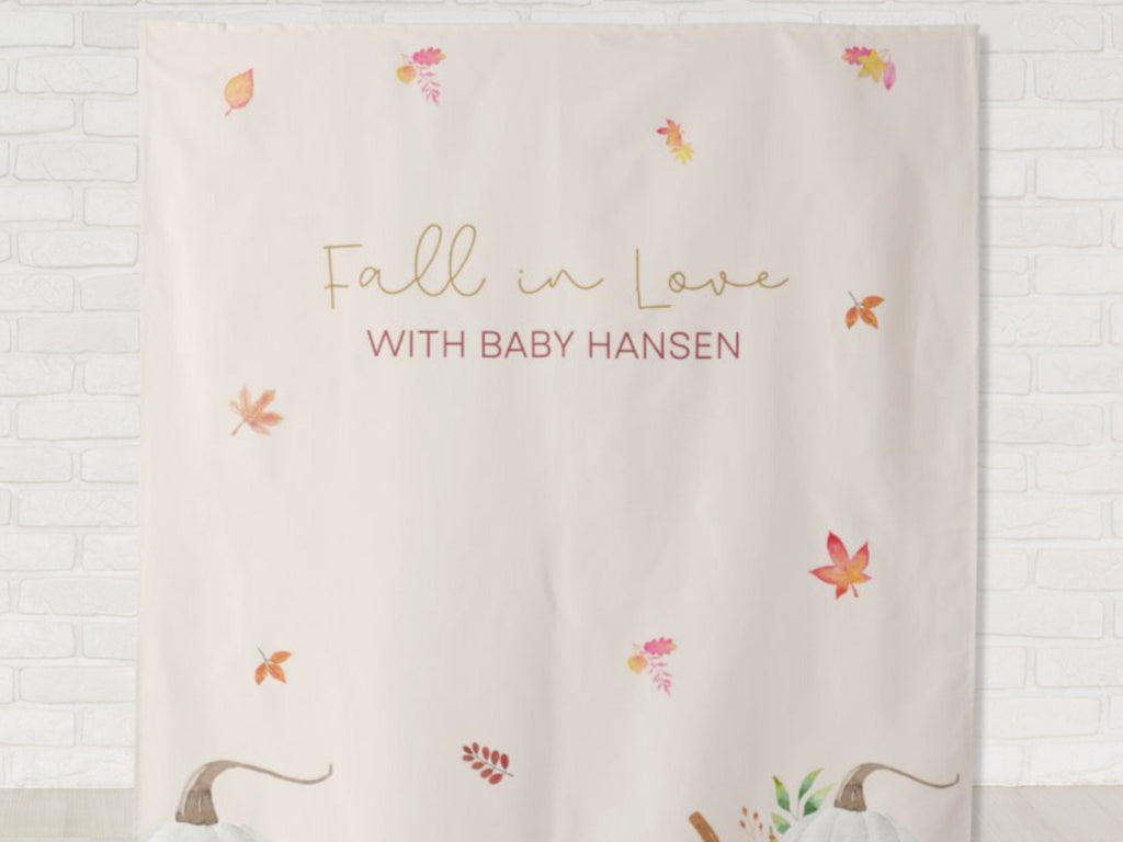 Floral & Pumpkins Fall in Love Banner