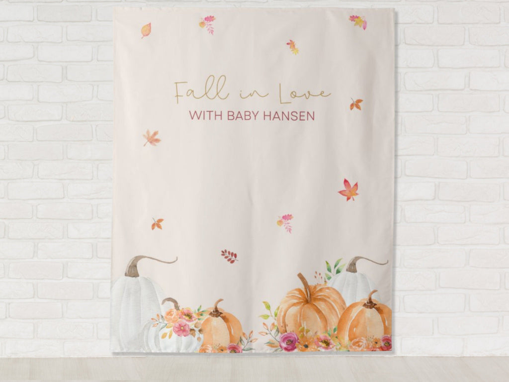 Floral & Pumpkins Fall in Love Banner