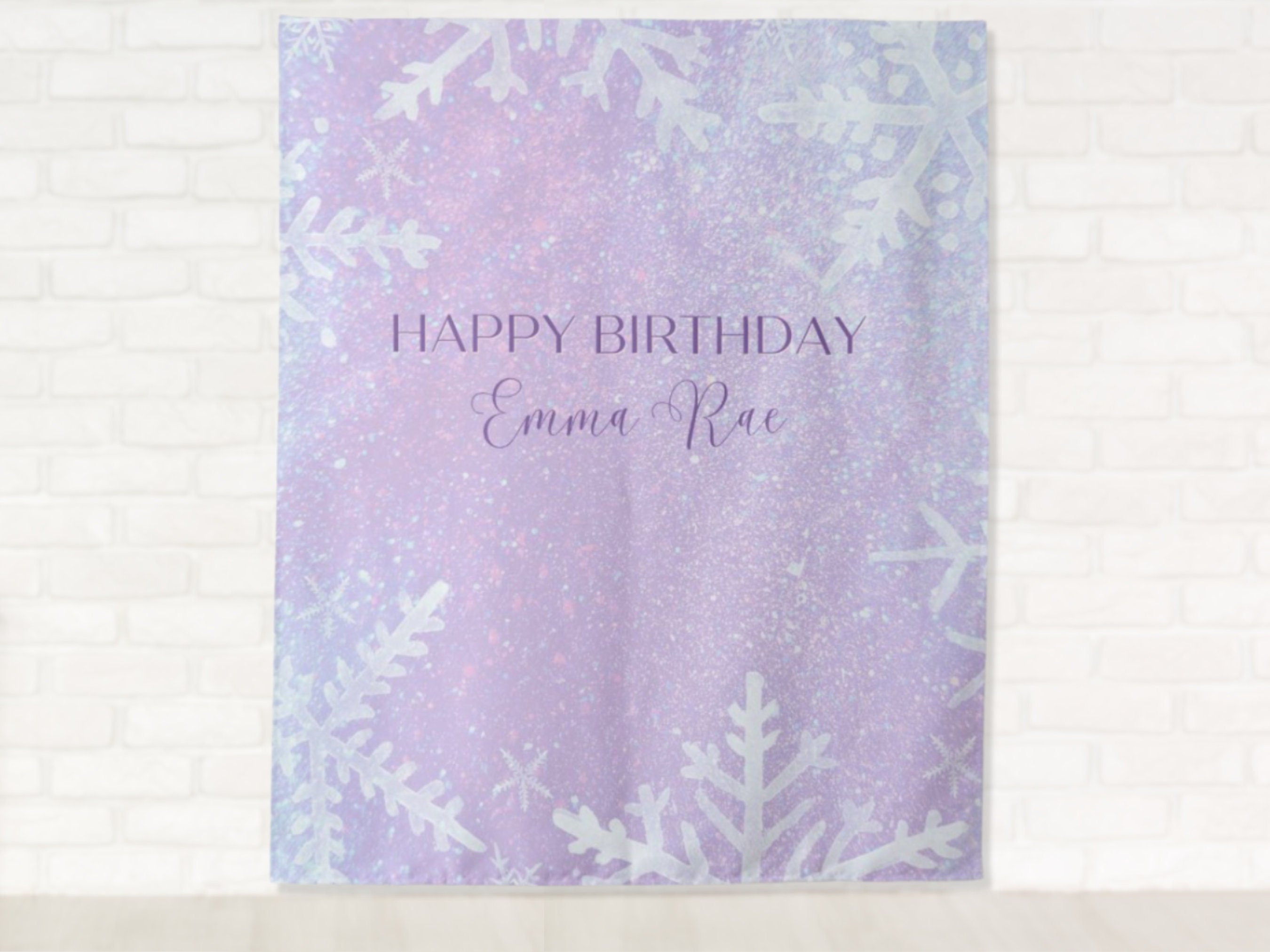 Frozen Inspired Custom Birthday Party Backdrop Banner III