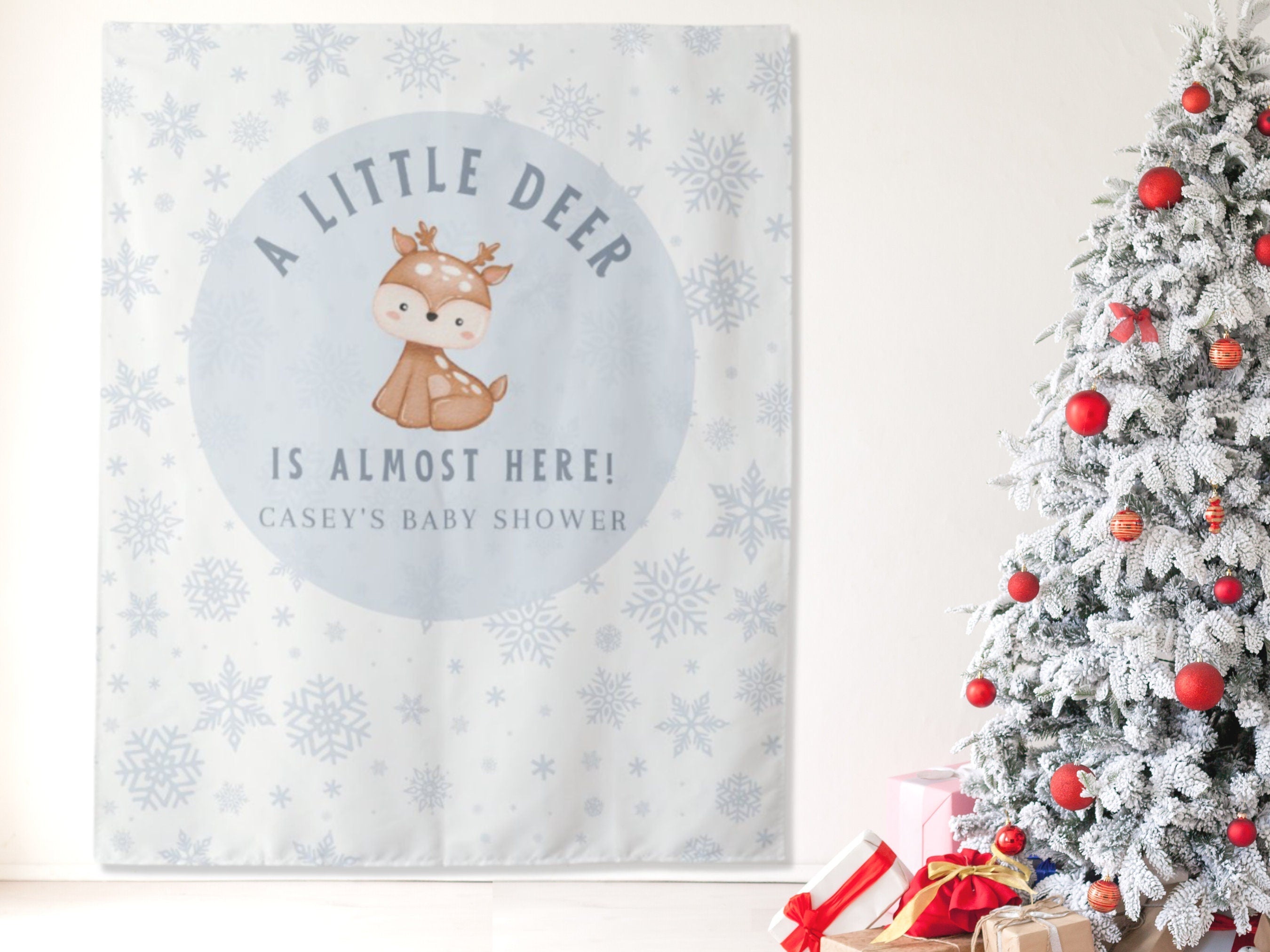 A Little Deer Is Almost Here Custom Baby Shower Banner