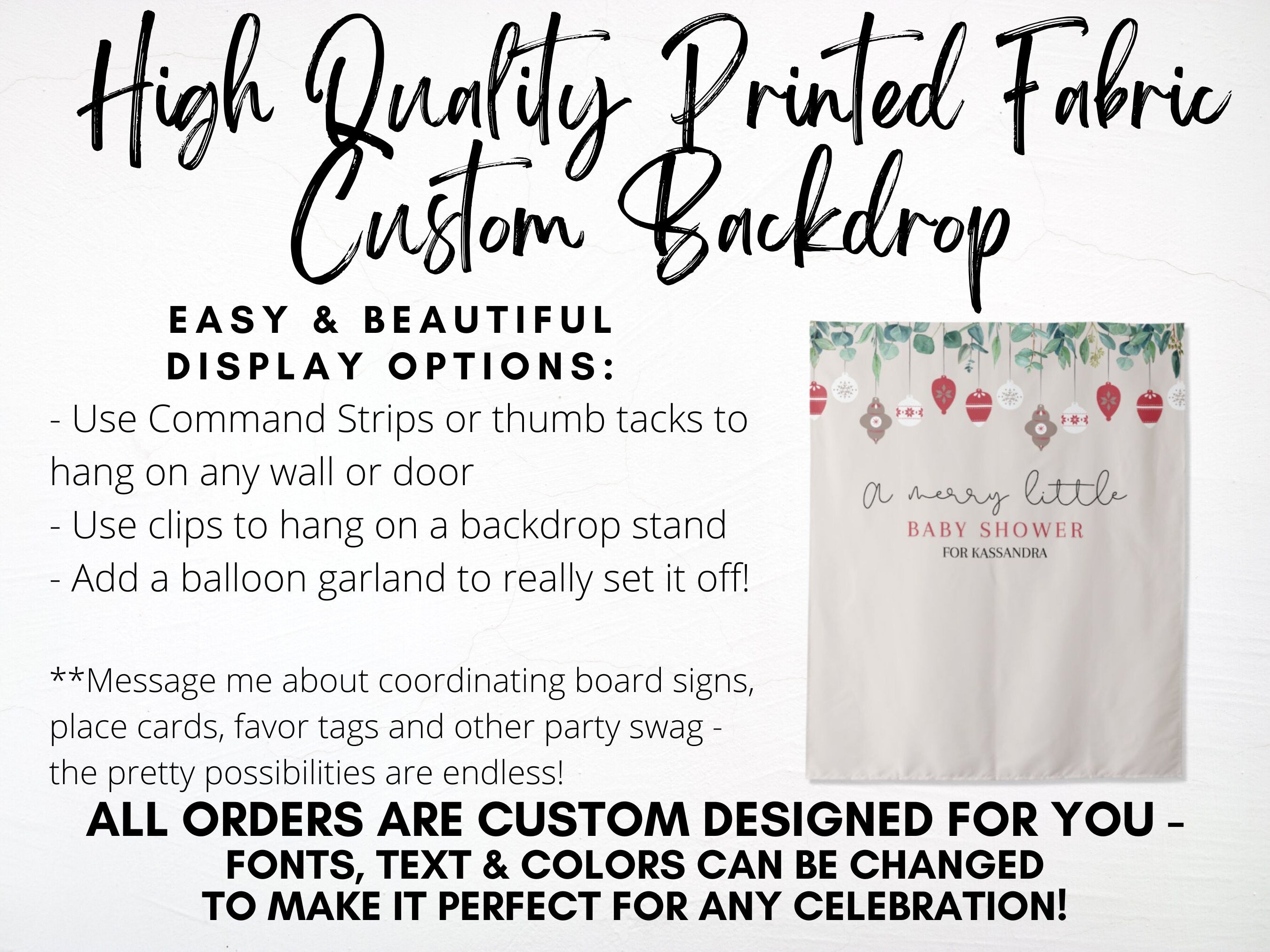 A Merry Little Baby Shower Banner