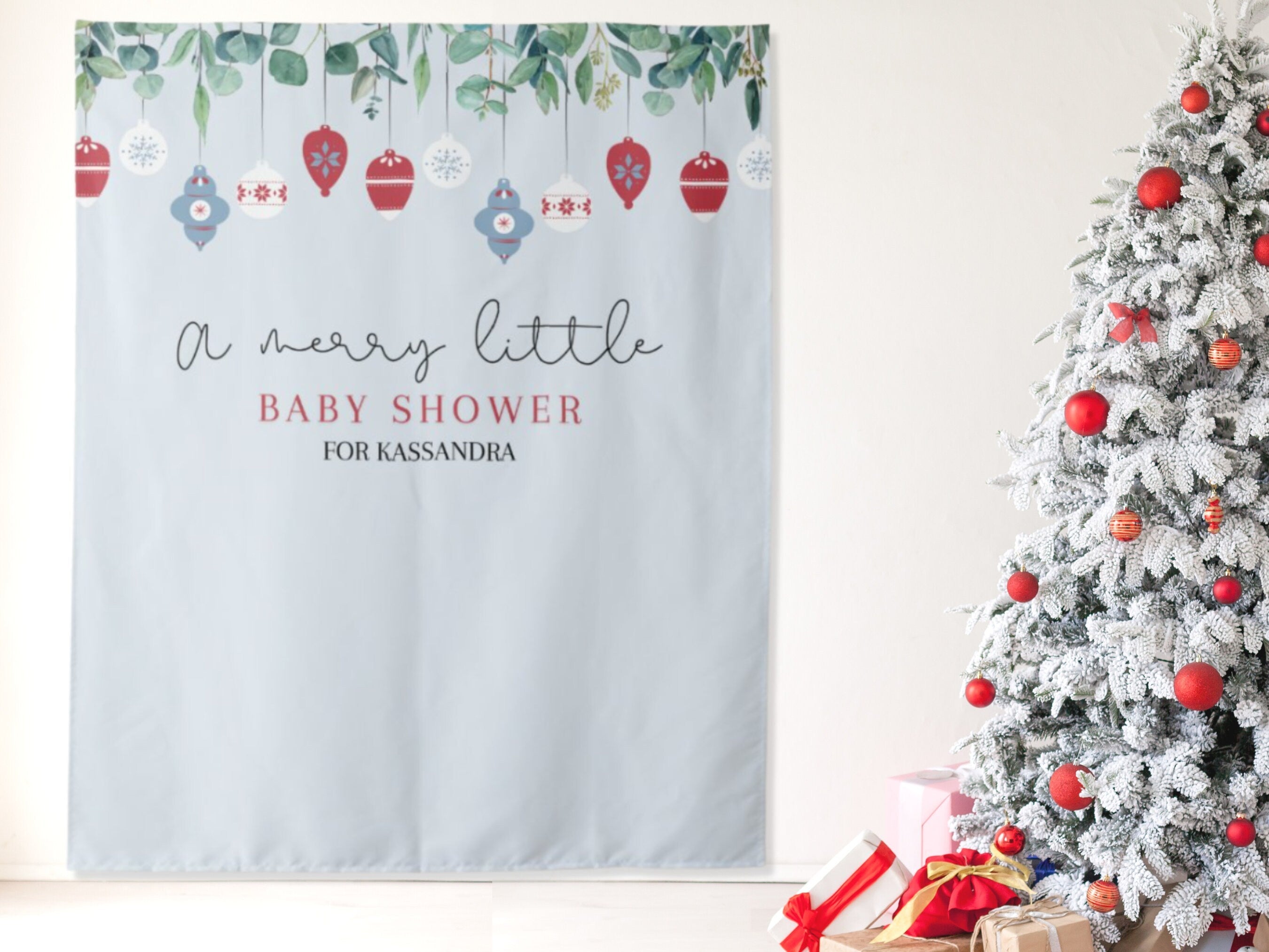 A Merry Little Baby Shower Banner