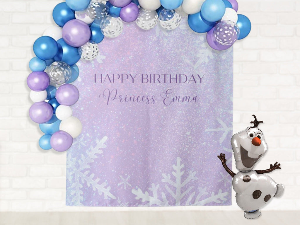 Frozen Inspired Custom Birthday Party Backdrop Banner III
