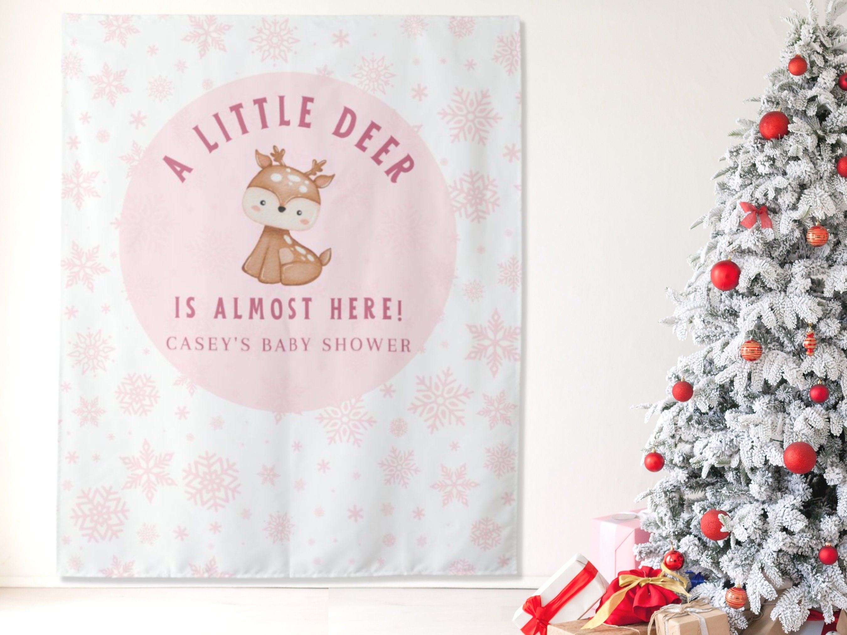 A Little Deer Is Almost Here Custom Baby Shower Banner