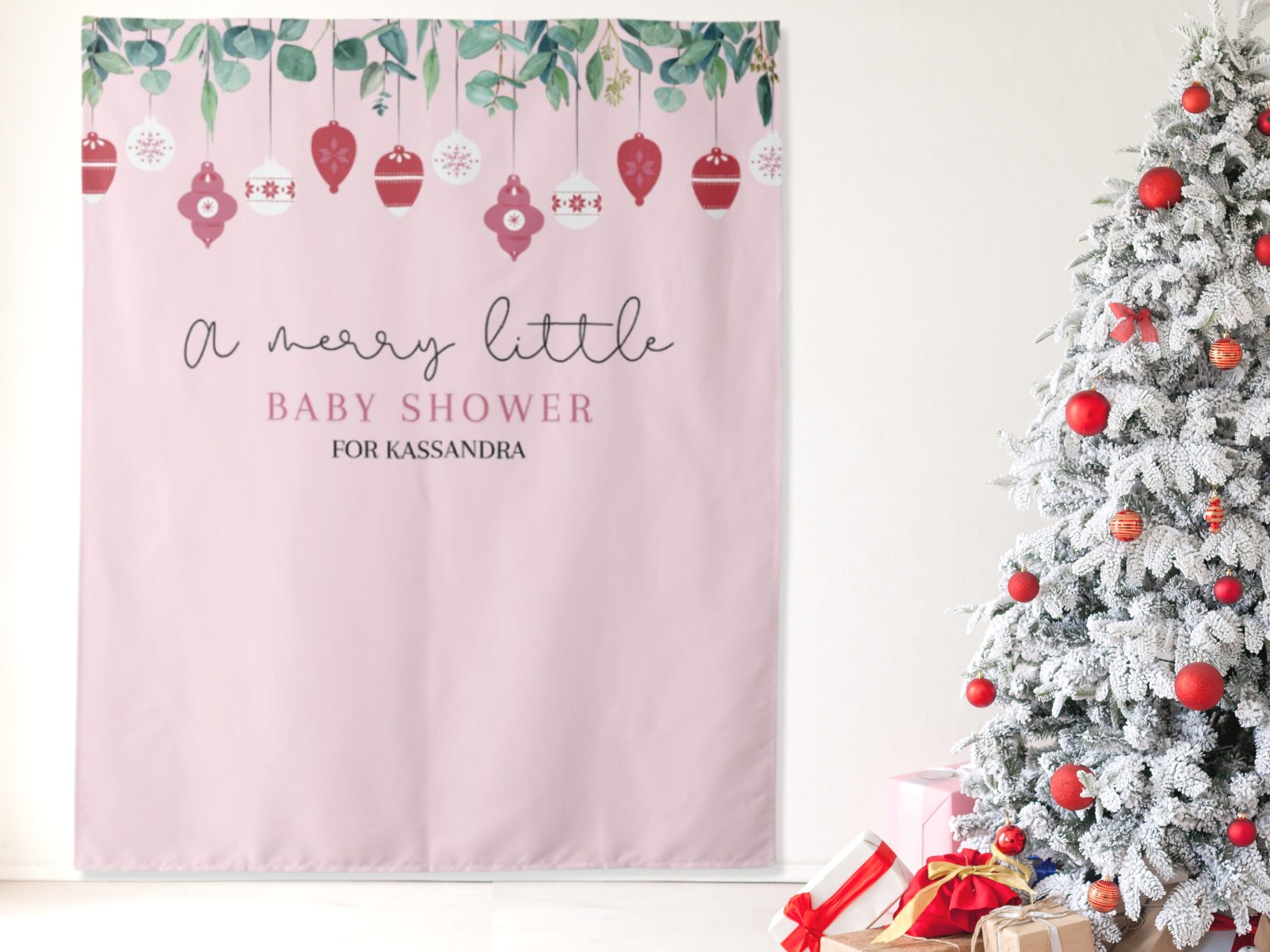 A Merry Little Baby Shower Banner