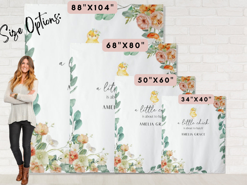 A Little Chick is About To Hatch Custom Baby Shower or Party Banner