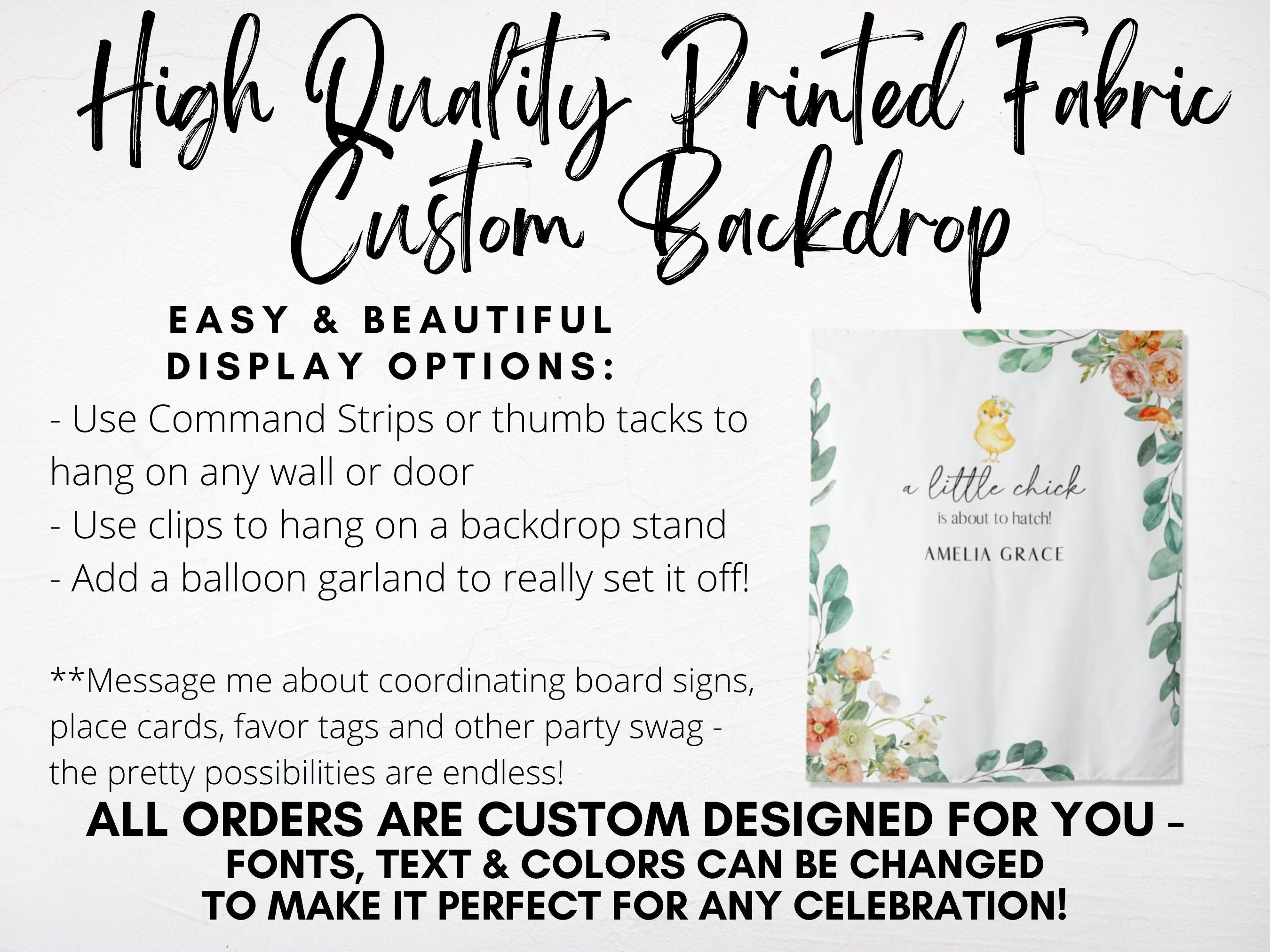 A Little Chick is About To Hatch Custom Baby Shower or Party Banner