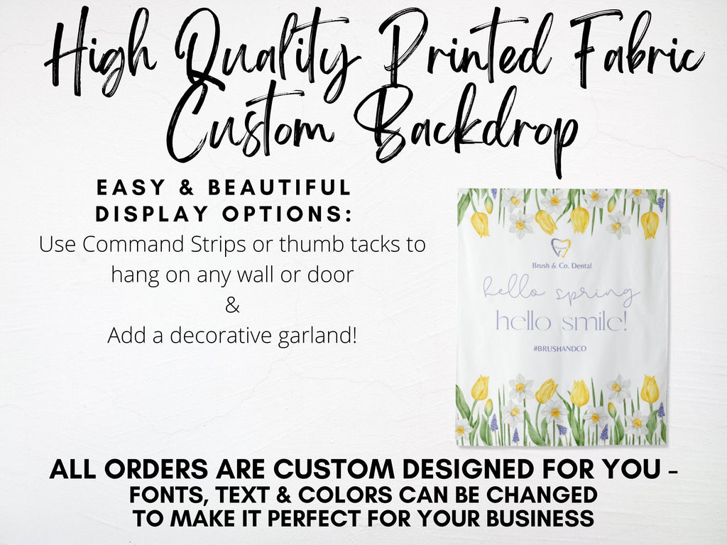 Hello Spring Smile Lavender Custom Logo Dentist Office Banner