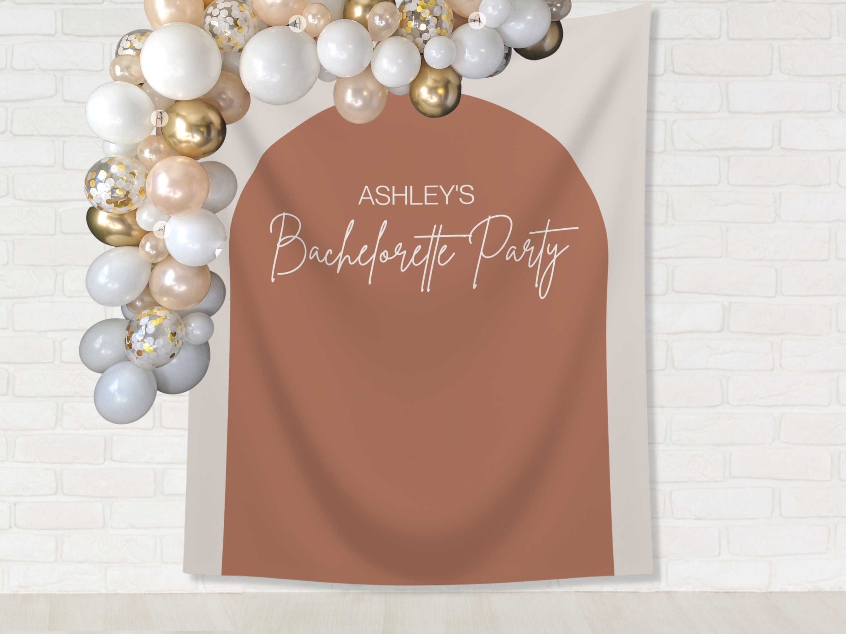 Arch & Custom Text Party Banner