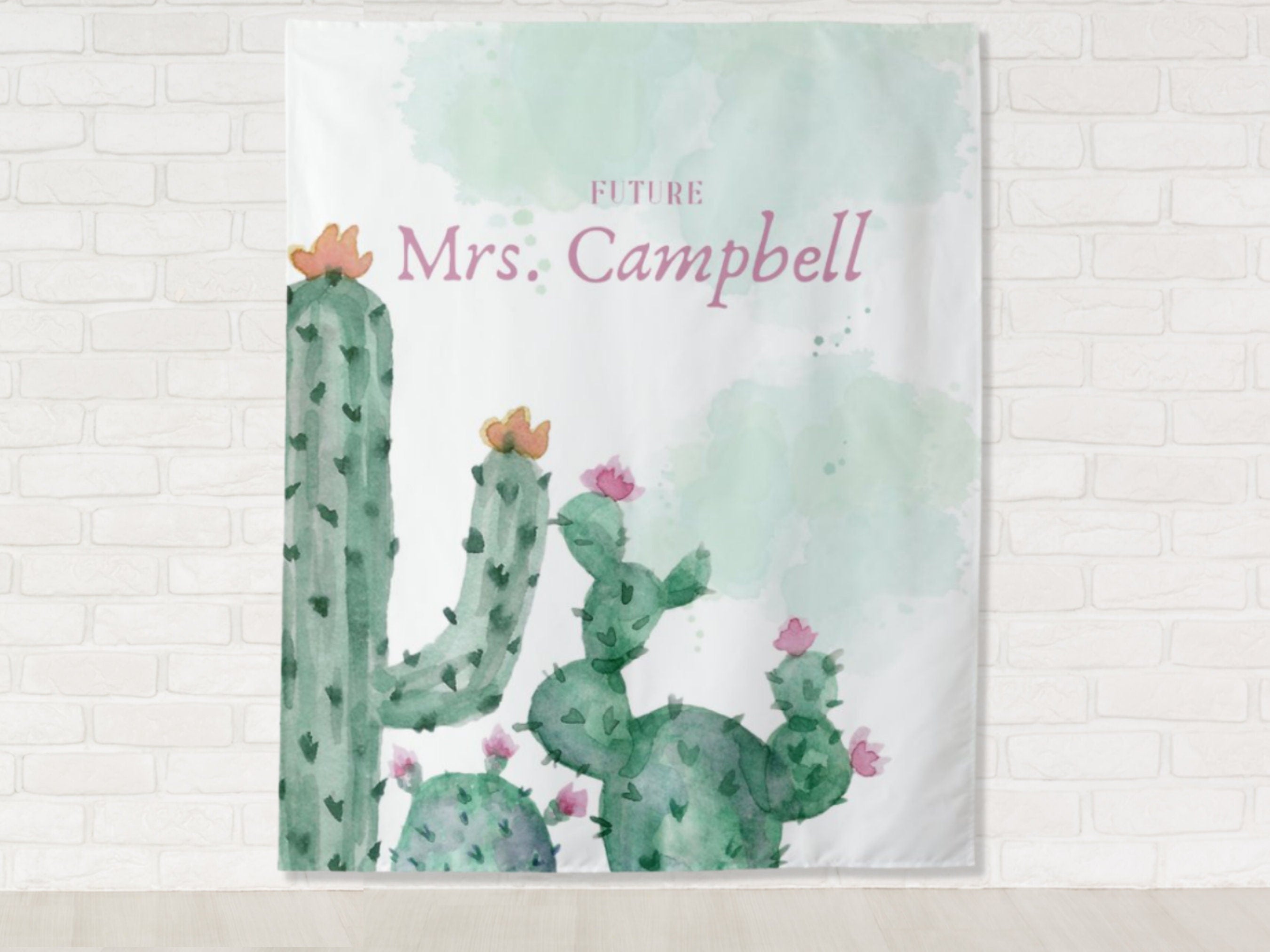 Desert Cactus Custom Text Banner