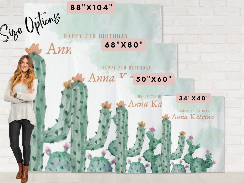 Desert Cactus Custom Text Banner