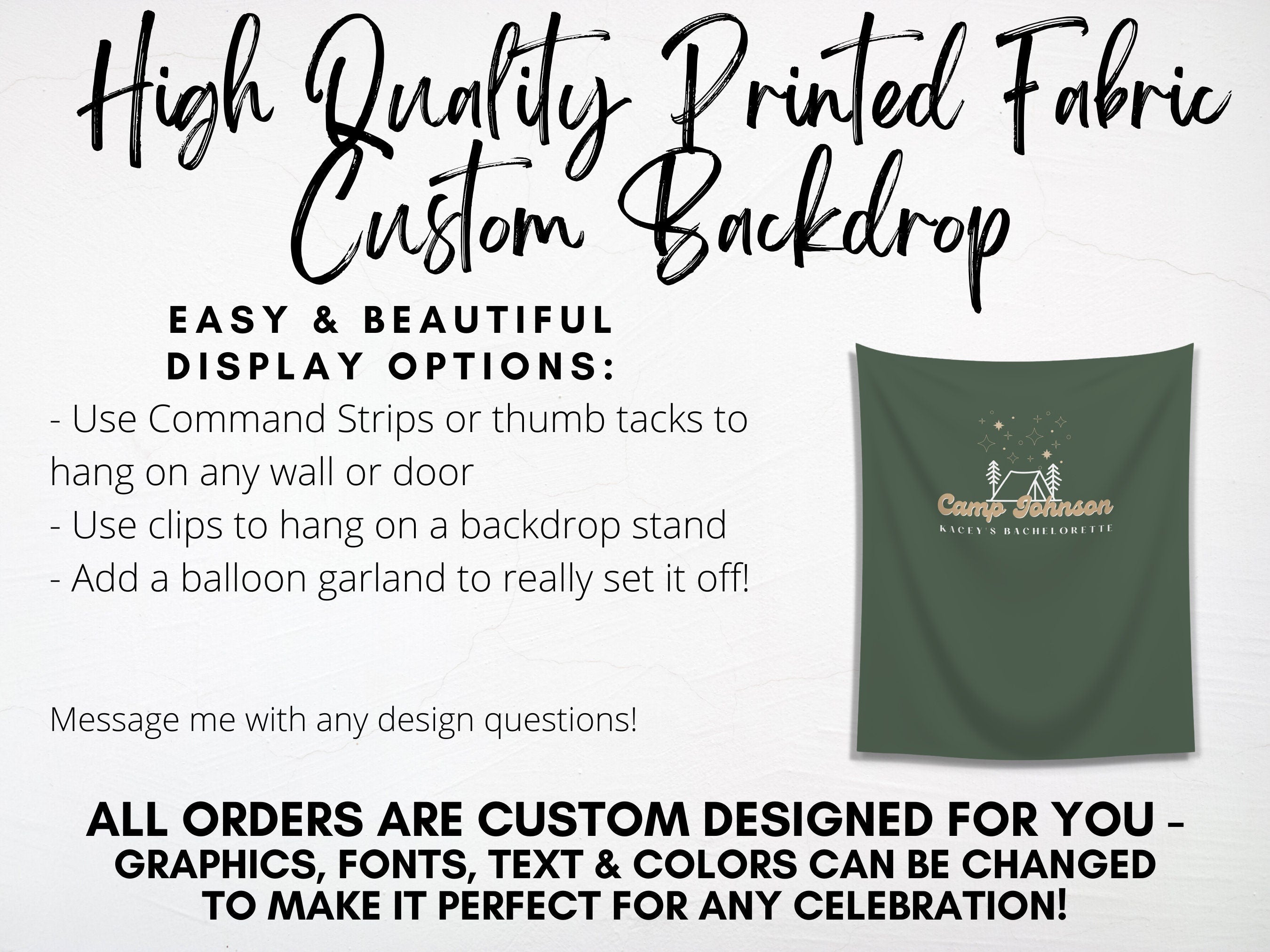 Retro Camp Bachelorette Party Custom Text Banner
