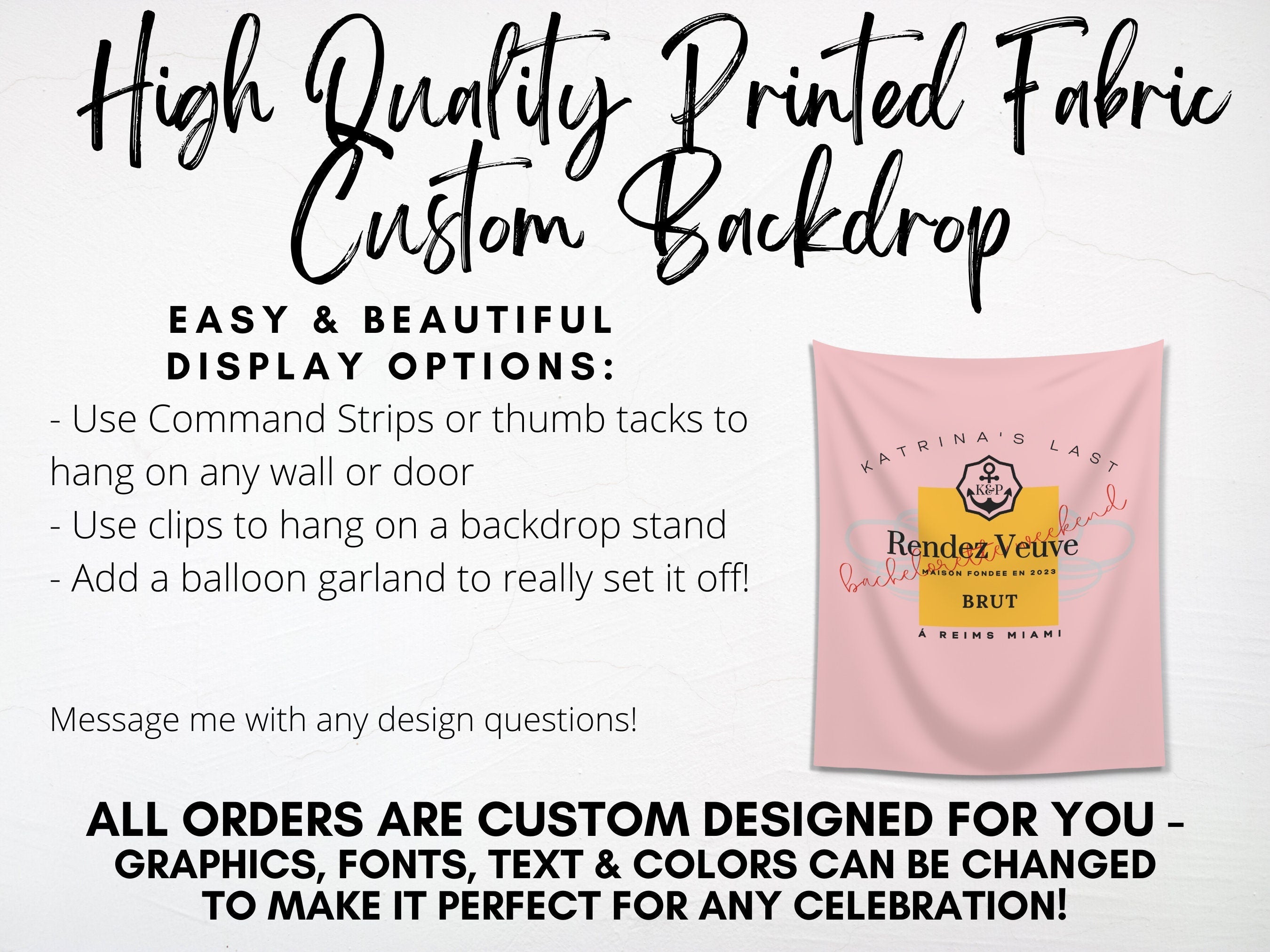 Last Rendez Veuve Bachelorette Weekend Custom Banner