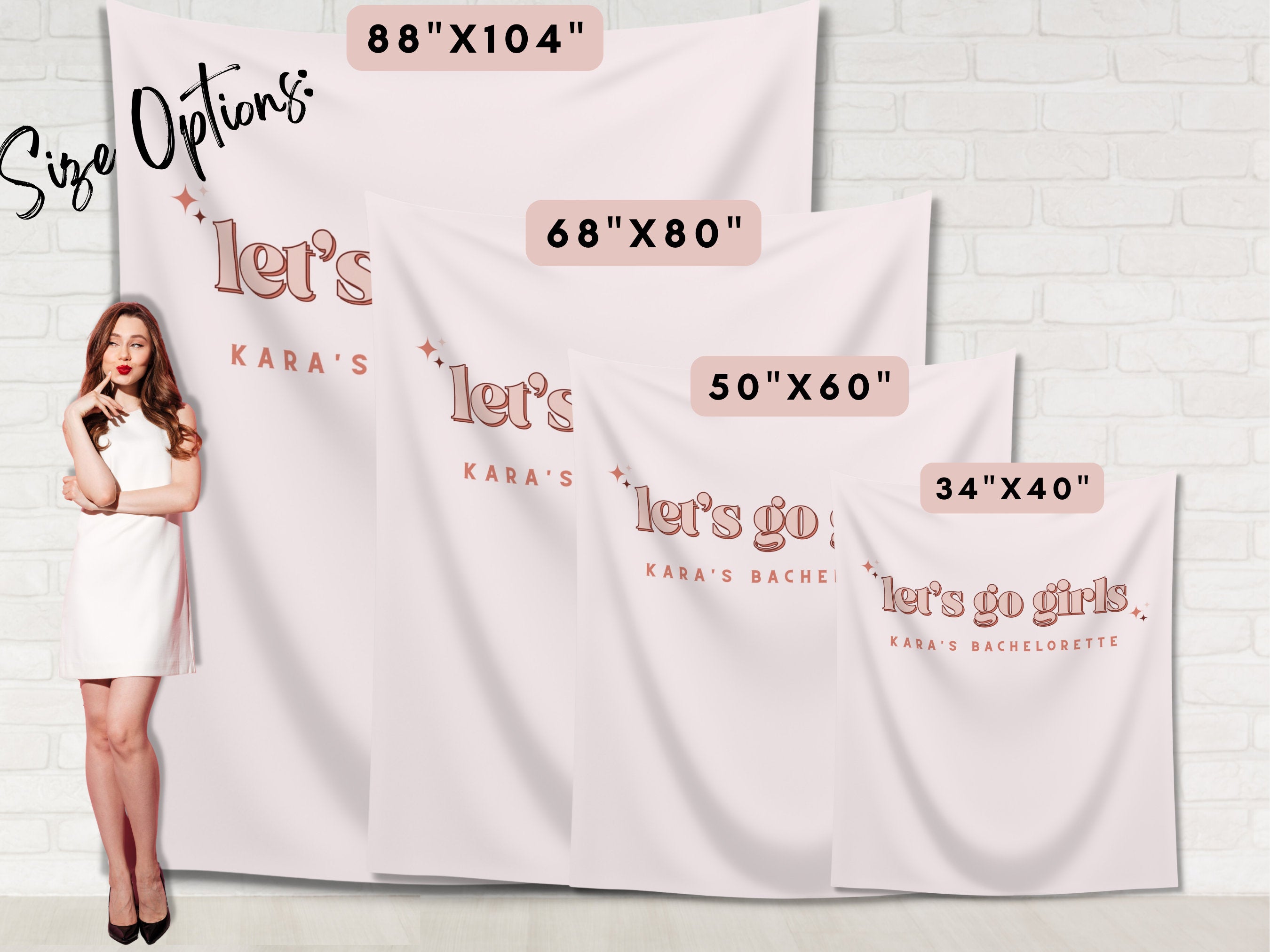 Let's Go Girls Bachelorette Weekend Custom Banner