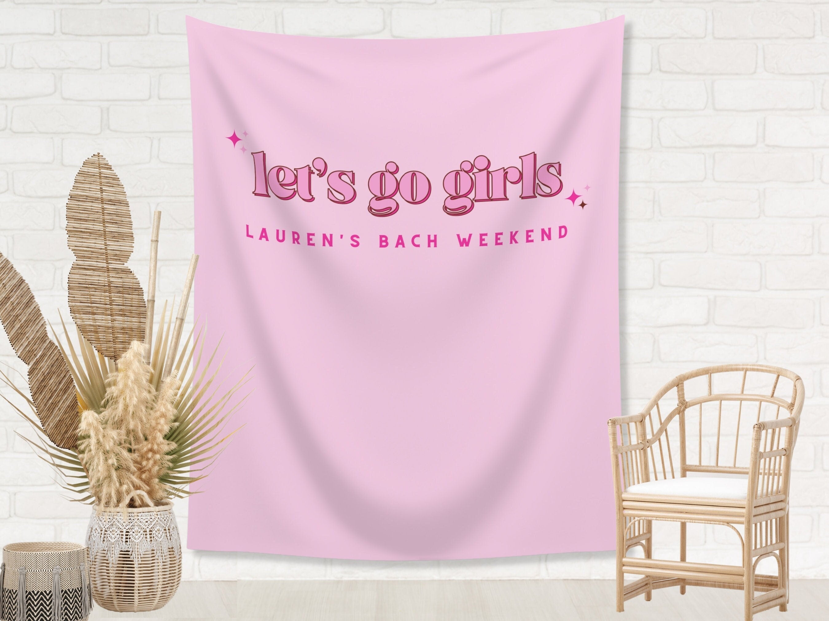 Let's Go Girls Bachelorette Weekend Custom Banner