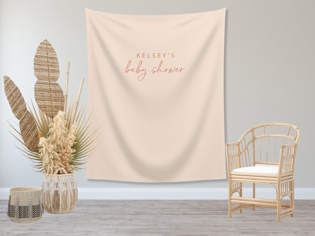 Simple Solid Custom Text Banner Backdrop