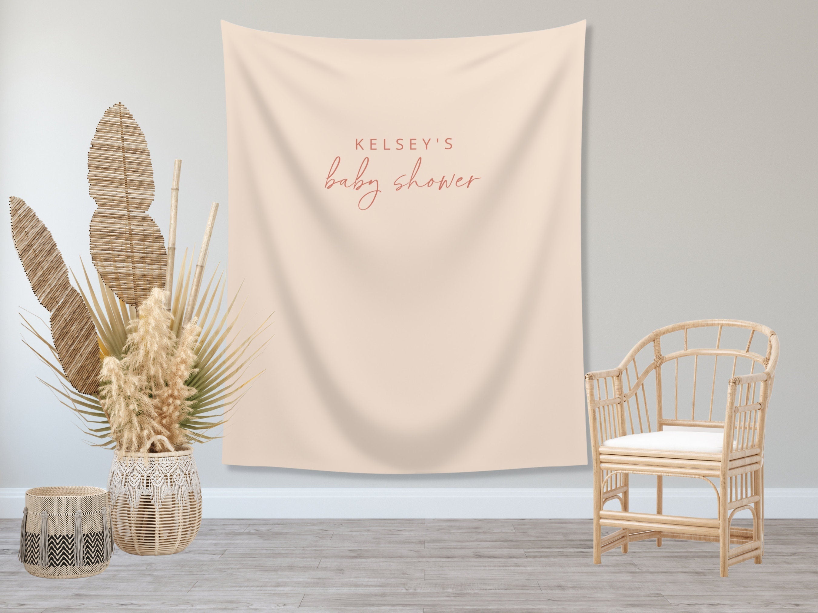 Simple Solid Custom Text Banner Backdrop