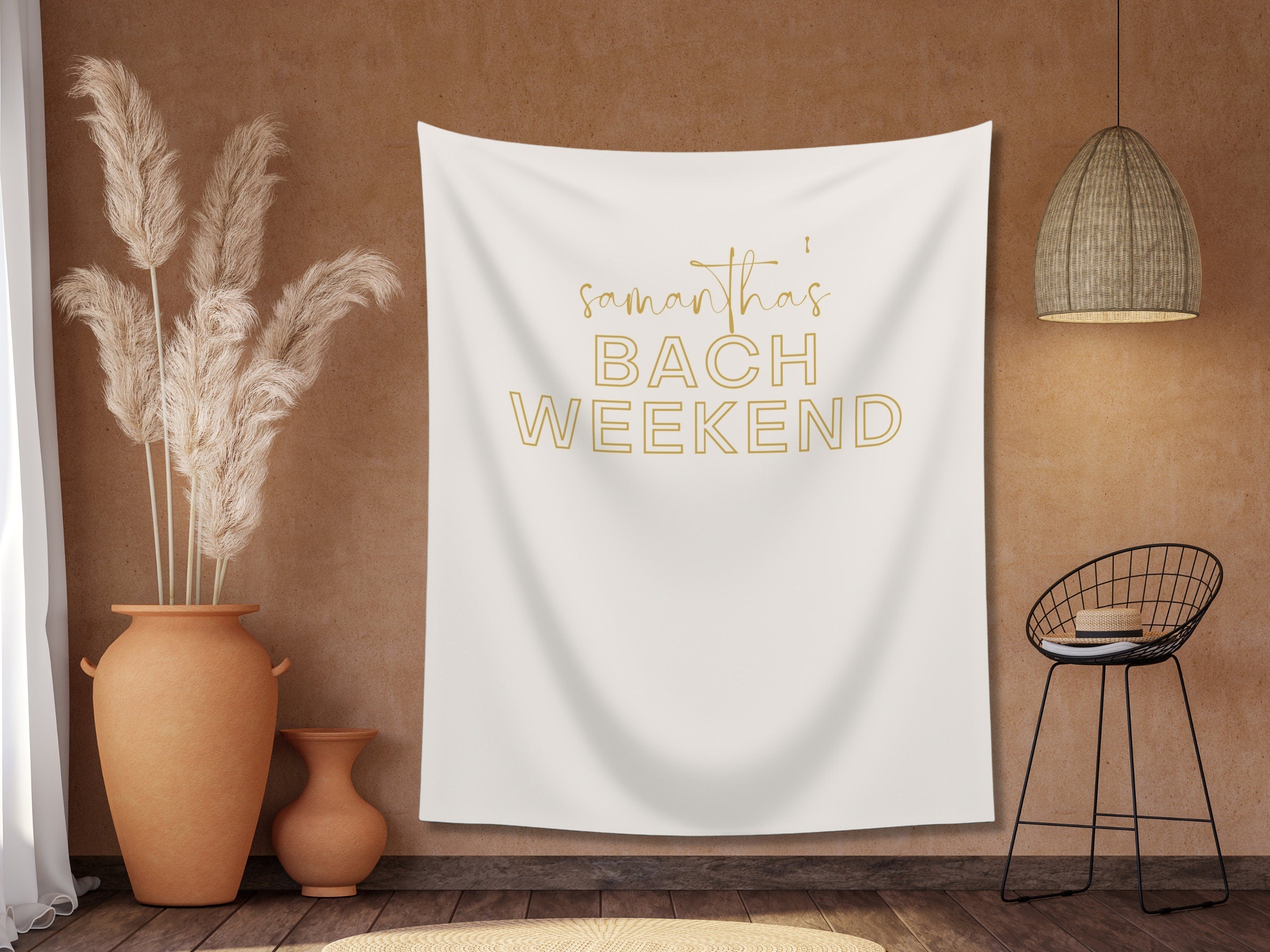 Bach Weekend Custom Bride's Name Banner Backdrop