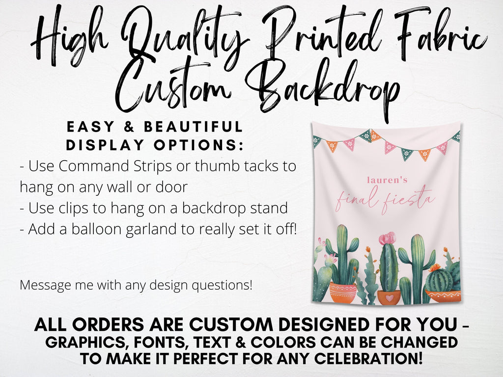 Boho Cactus Final Fiesta Bachelorette Custom Banner
