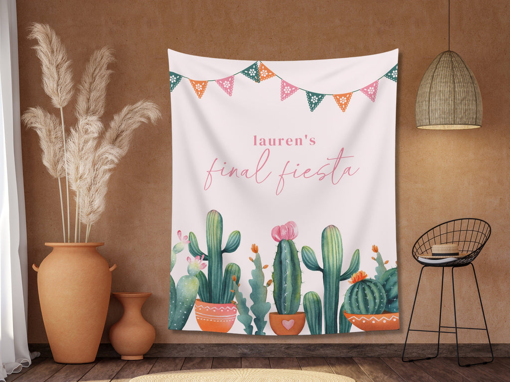 Boho Cactus Final Fiesta Bachelorette Custom Banner