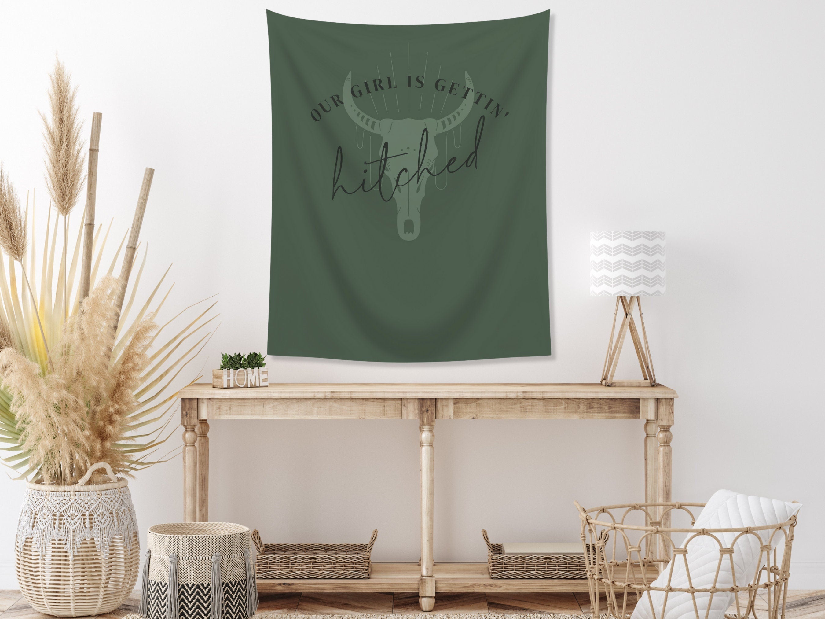 Boho Gettin' Hitched Bachelorette Banner