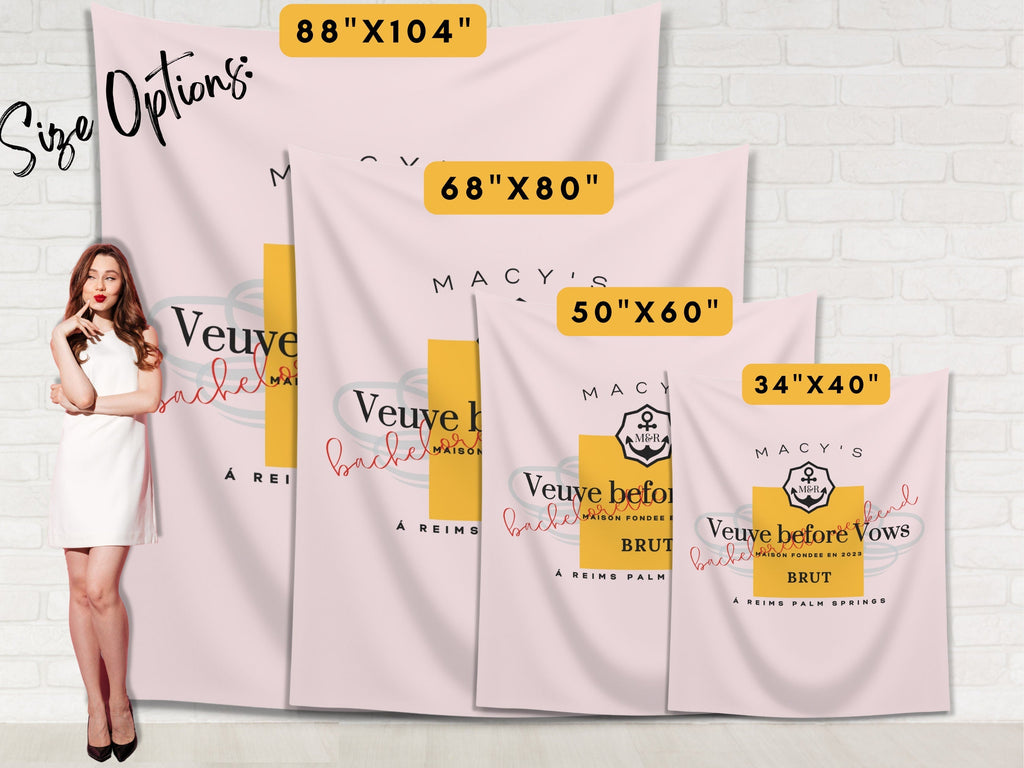 Veuve before Vows Bachelorette Custom Banner