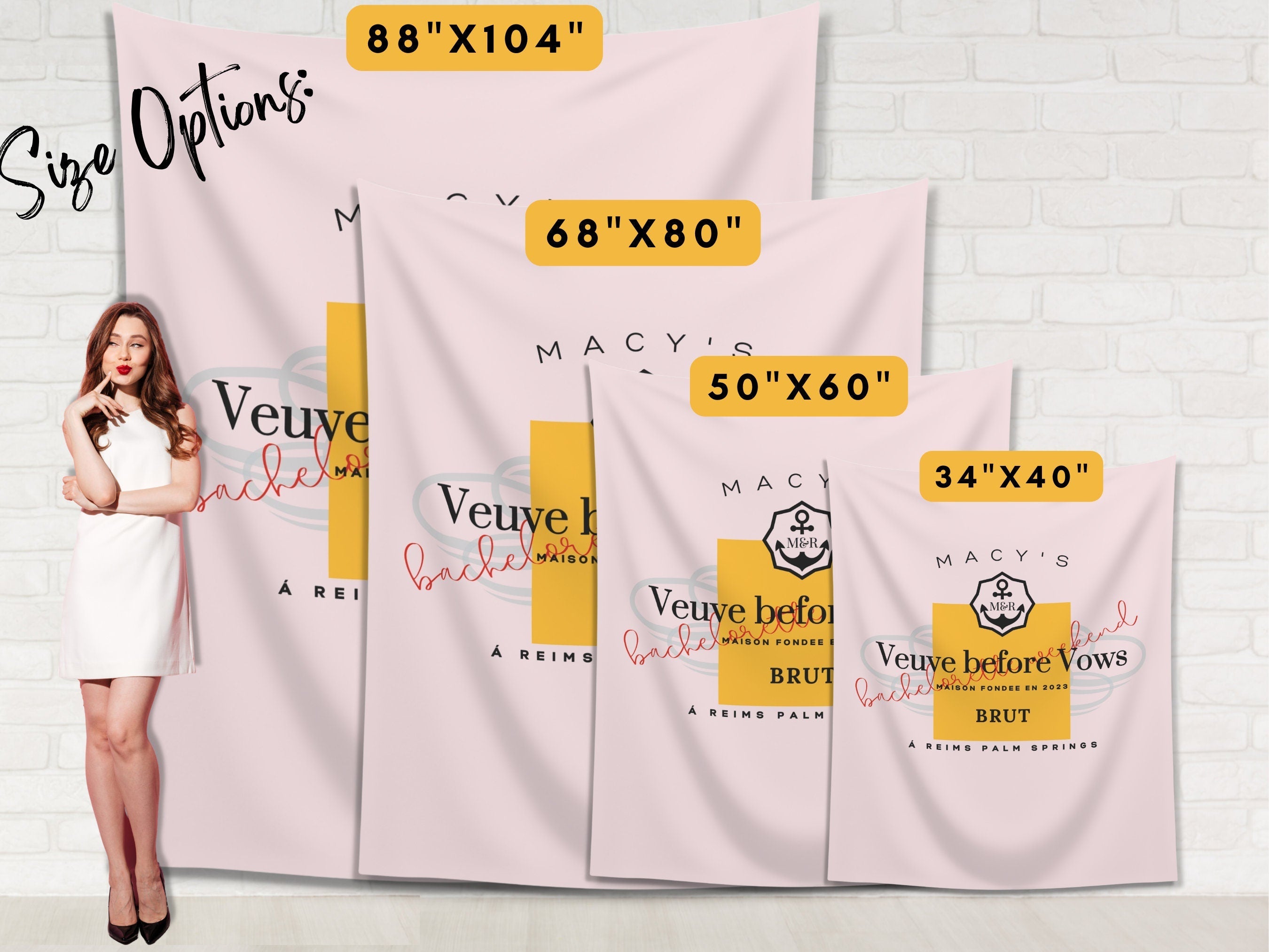 Veuve before Vows Bachelorette Custom Banner